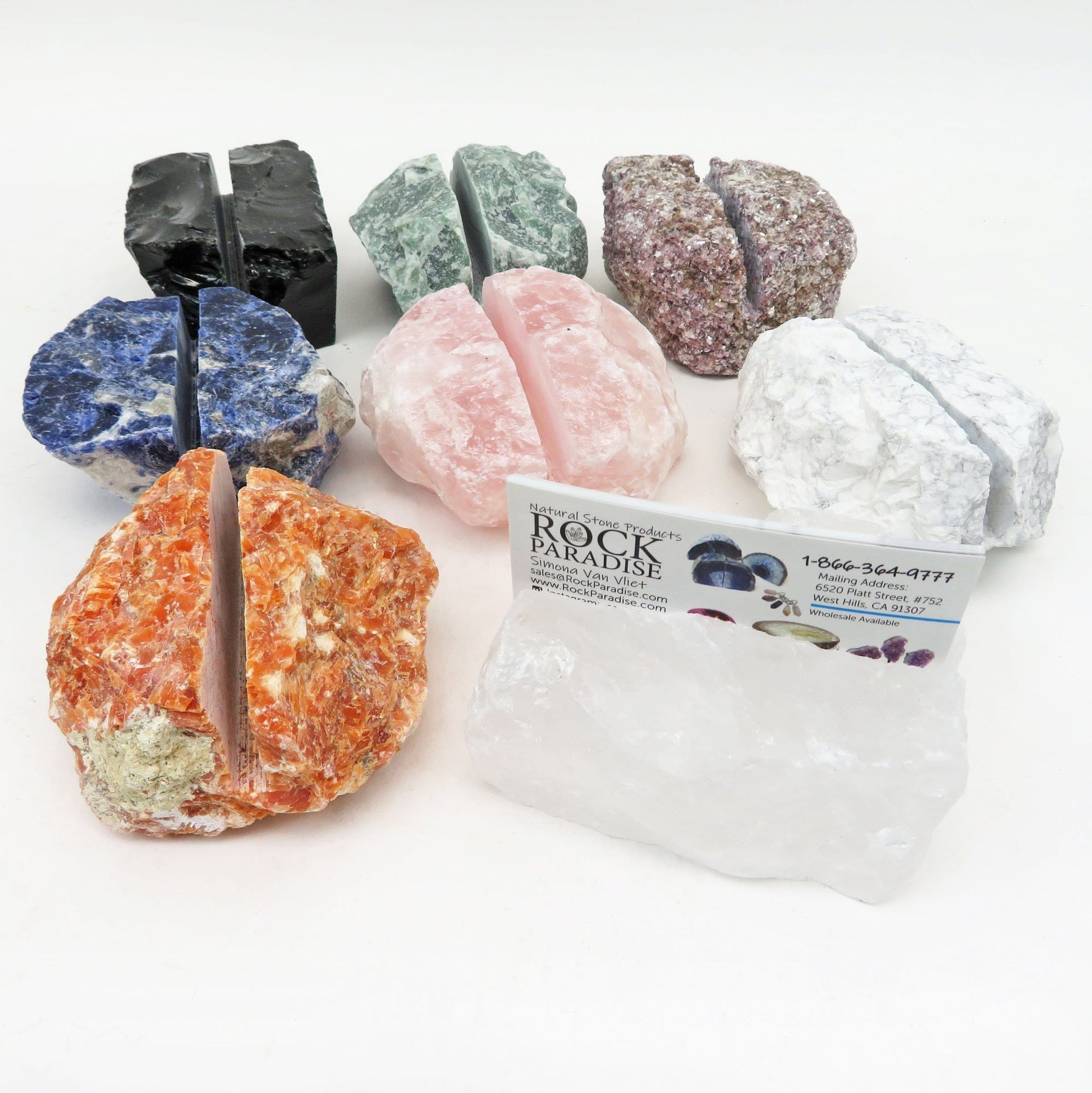 Natural Stone Business Card - 8 on a table