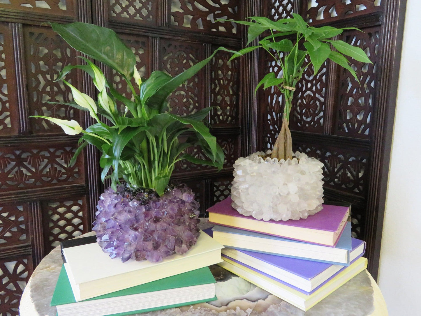 Crystal Point Planter - You Choose the Gemstone