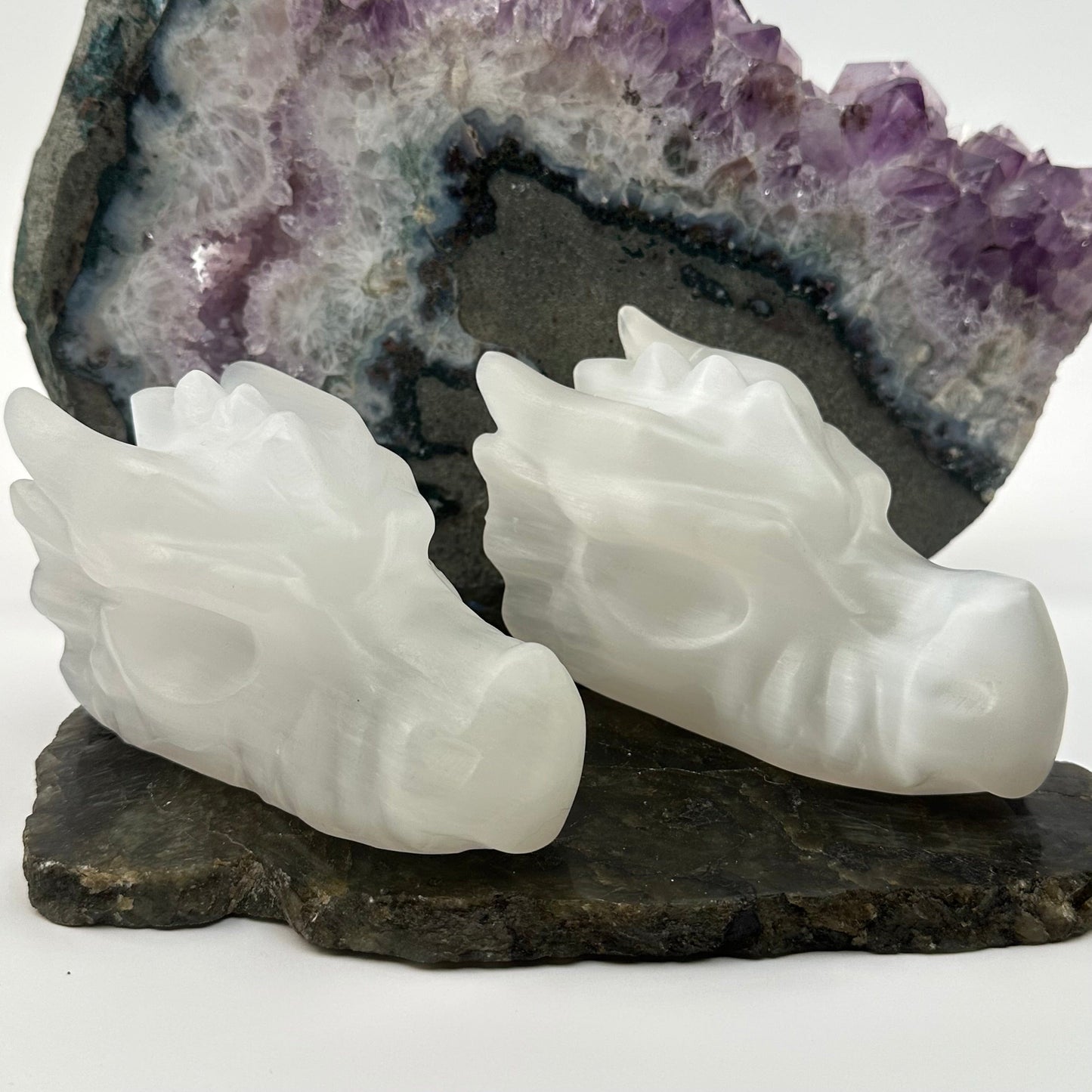each selenite dragon head will vary slightly in size 