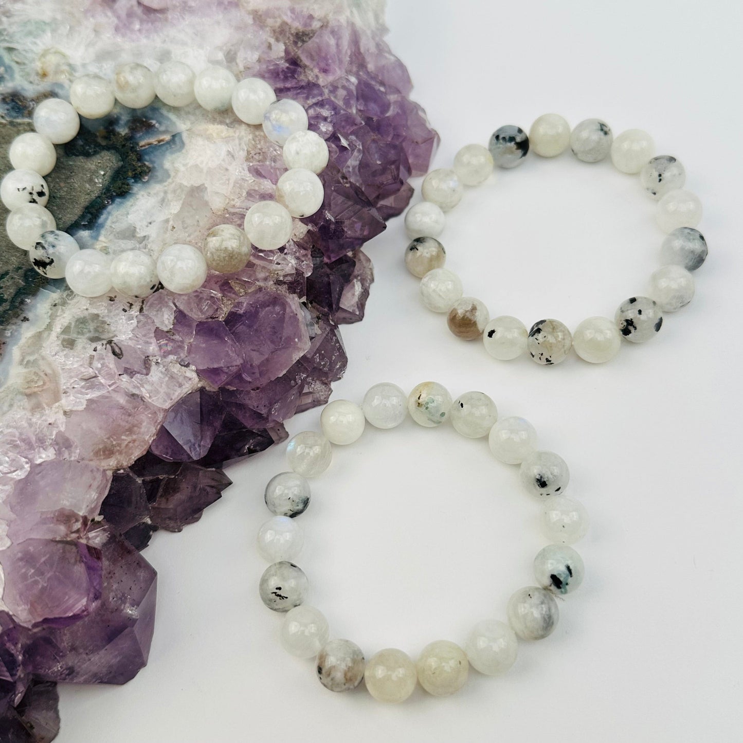 bracelets displayed to show the slight differences in the colors 