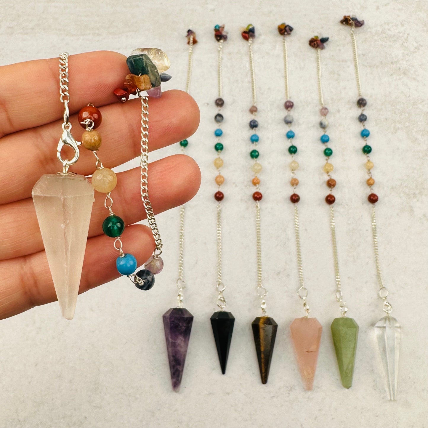 pendulum in hand for size reference 