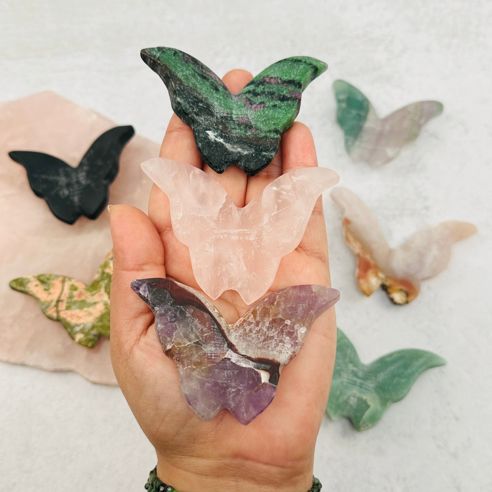 butterflies in hand for size reference 