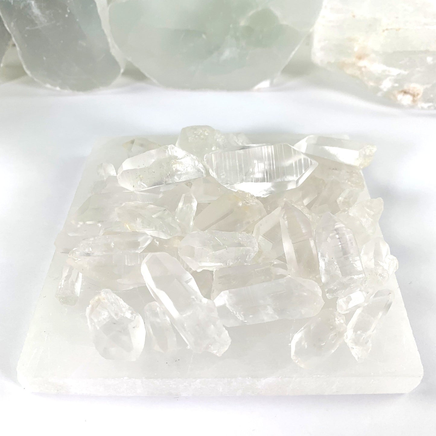 Natural Lemurian Quartz Points - a pile of them