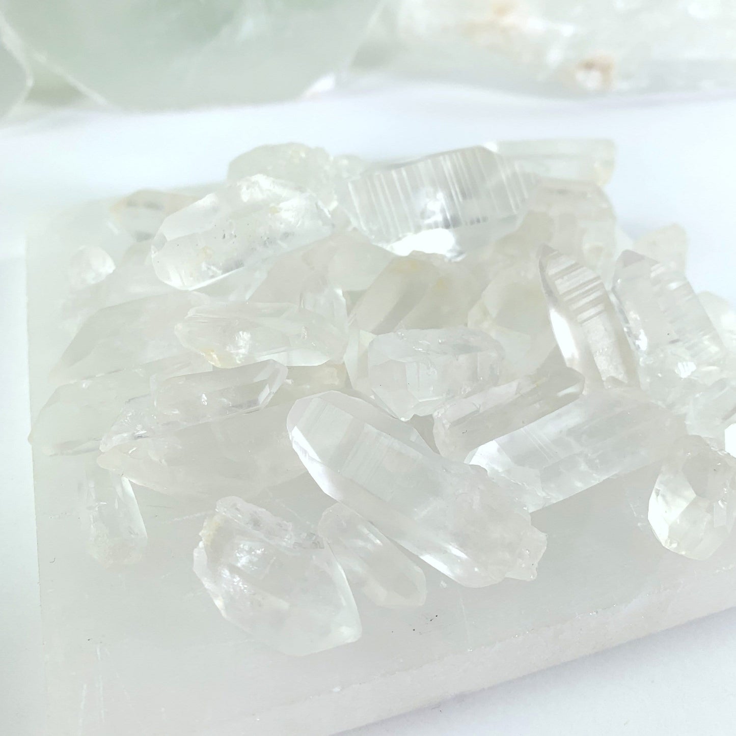 Natural Lemurian Quartz Points - a pile of them