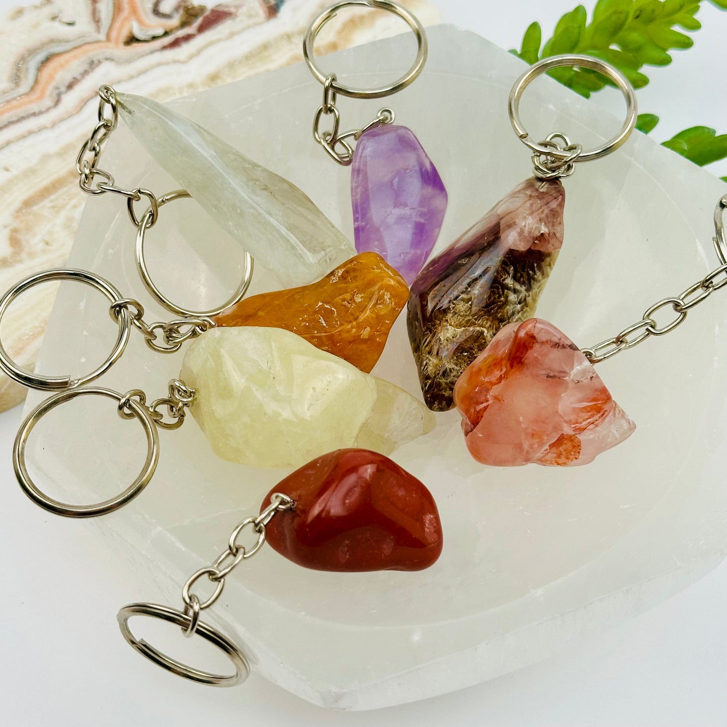 Tumbled Crystal Keychains – Energy You Can Carry