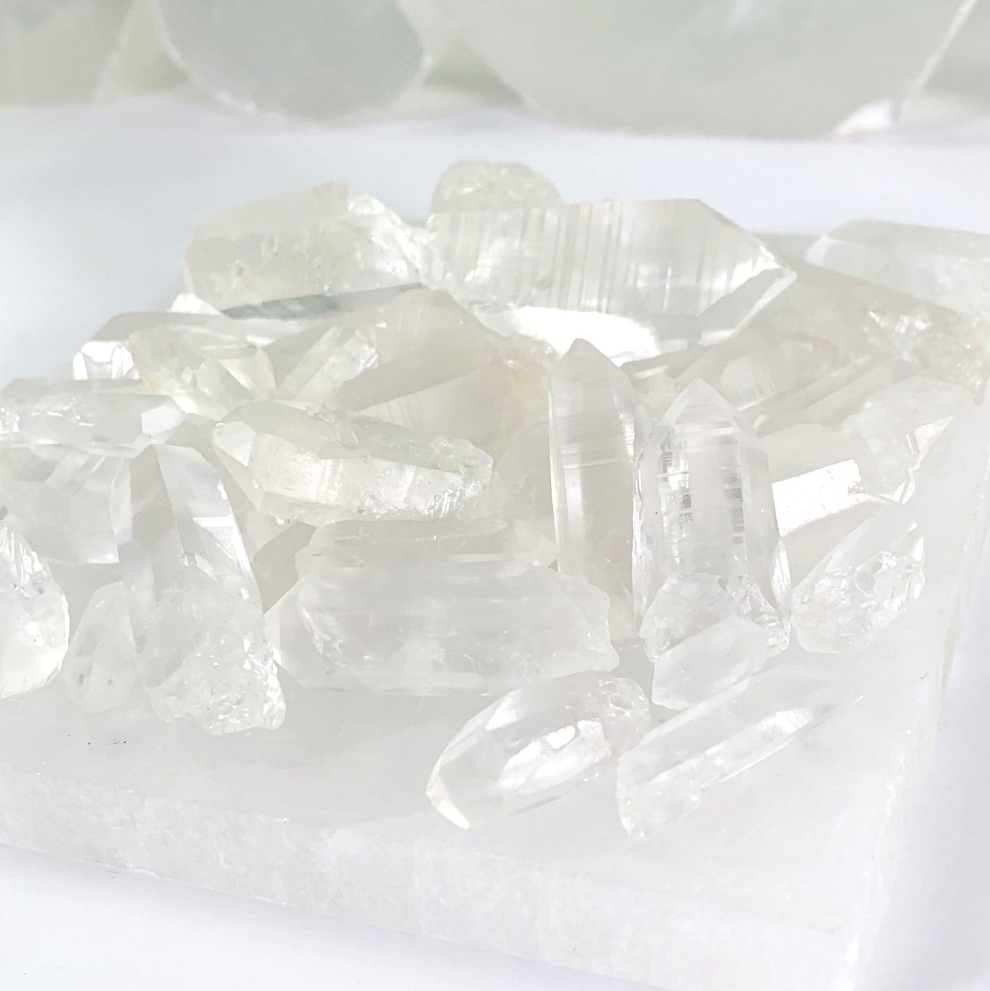 Natural Lemurian Quartz Points - a pile of them