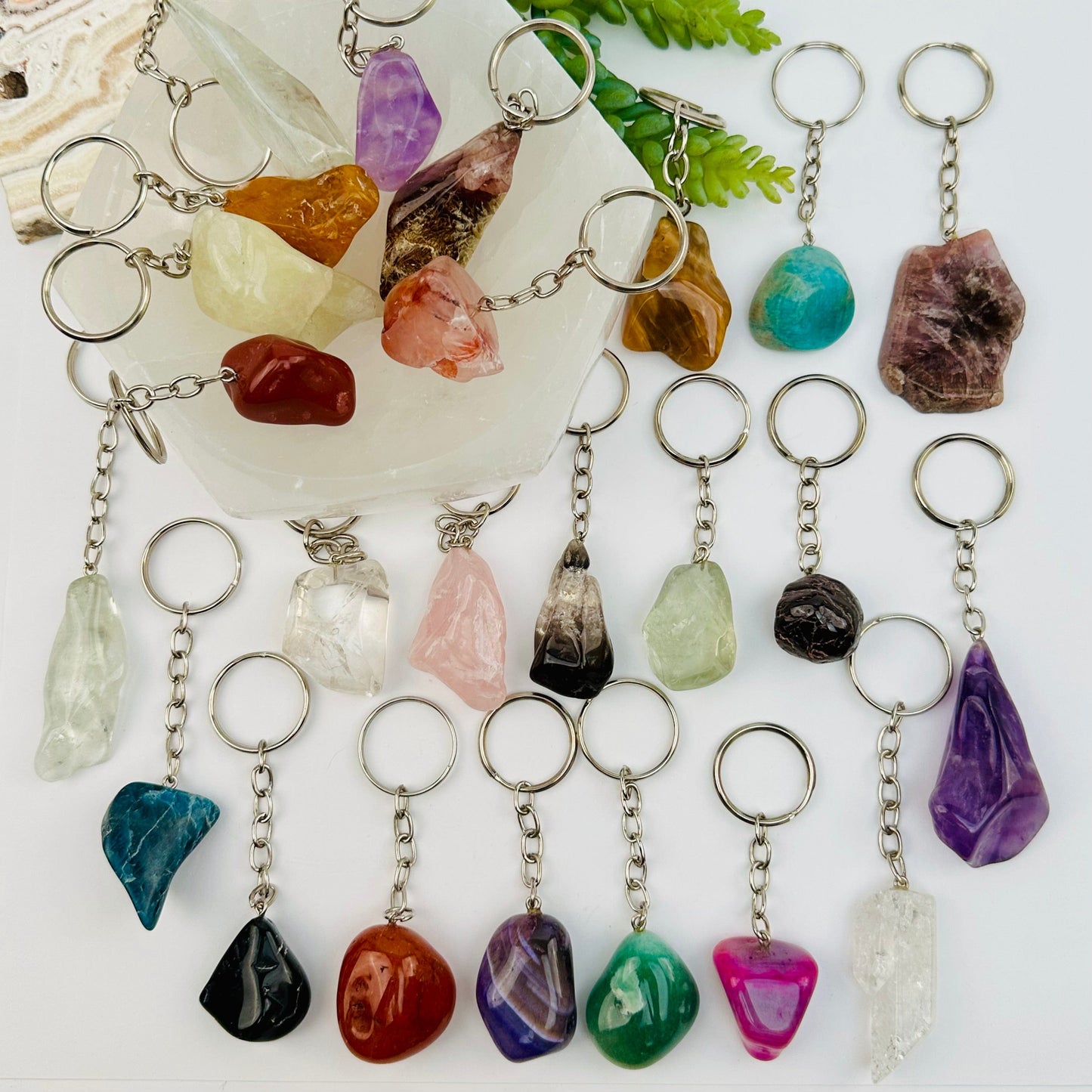 Tumbled Crystal Keychains – Energy You Can Carry