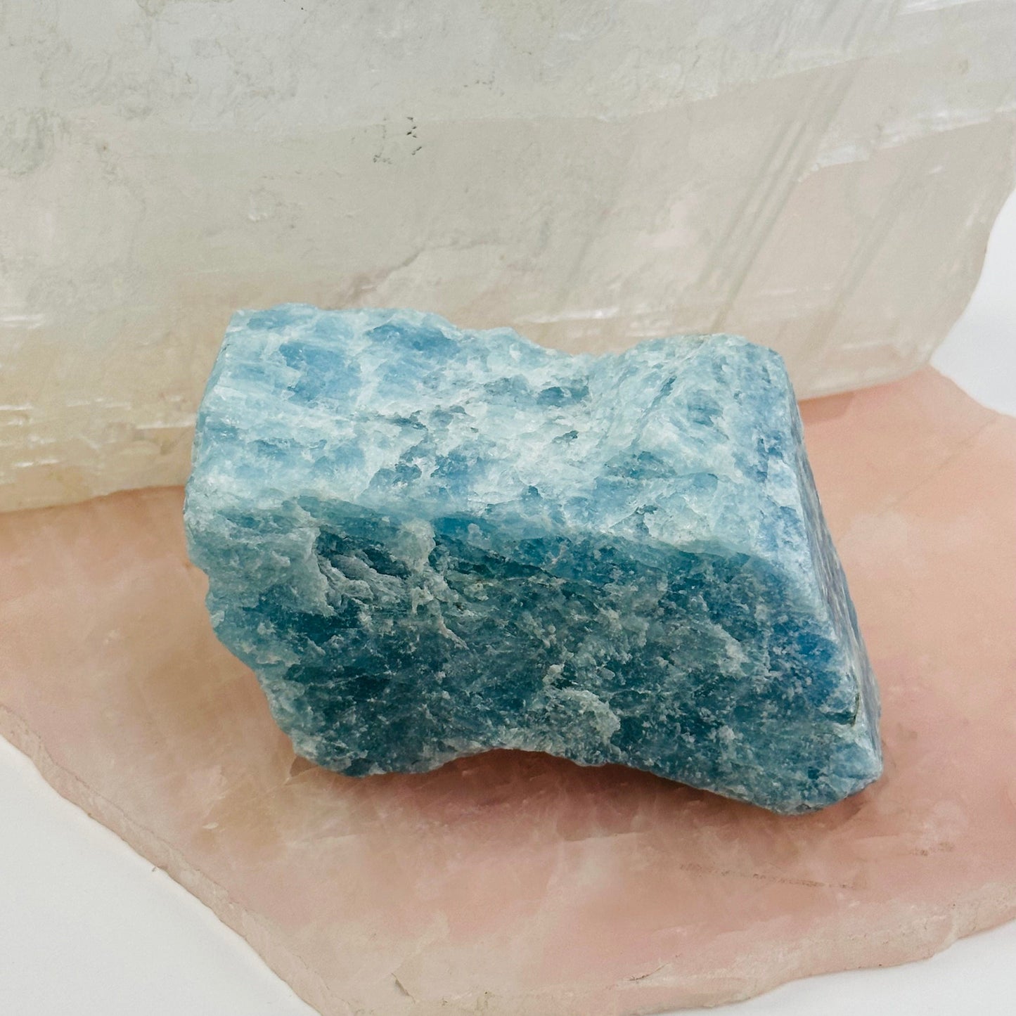 Rough Aquamarine displayed as home decor 