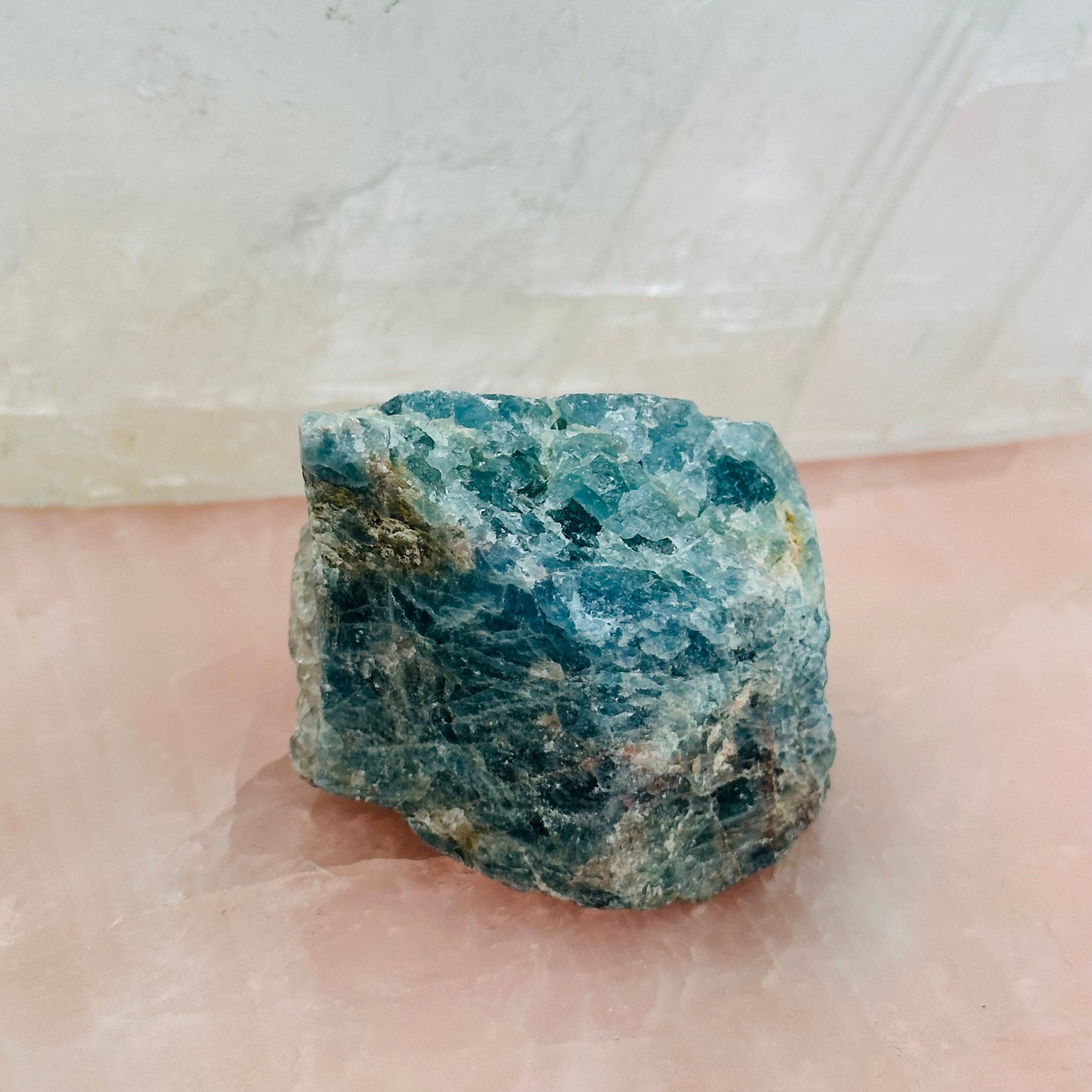 Rough Aquamarine displayed as home decor