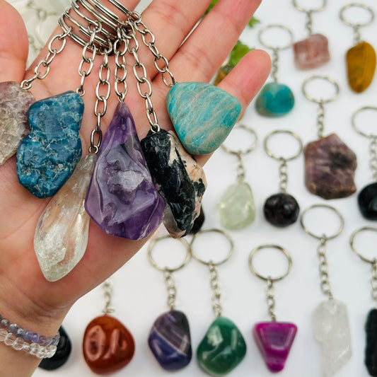 Tumbled Crystal Keychains – Energy You Can Carry