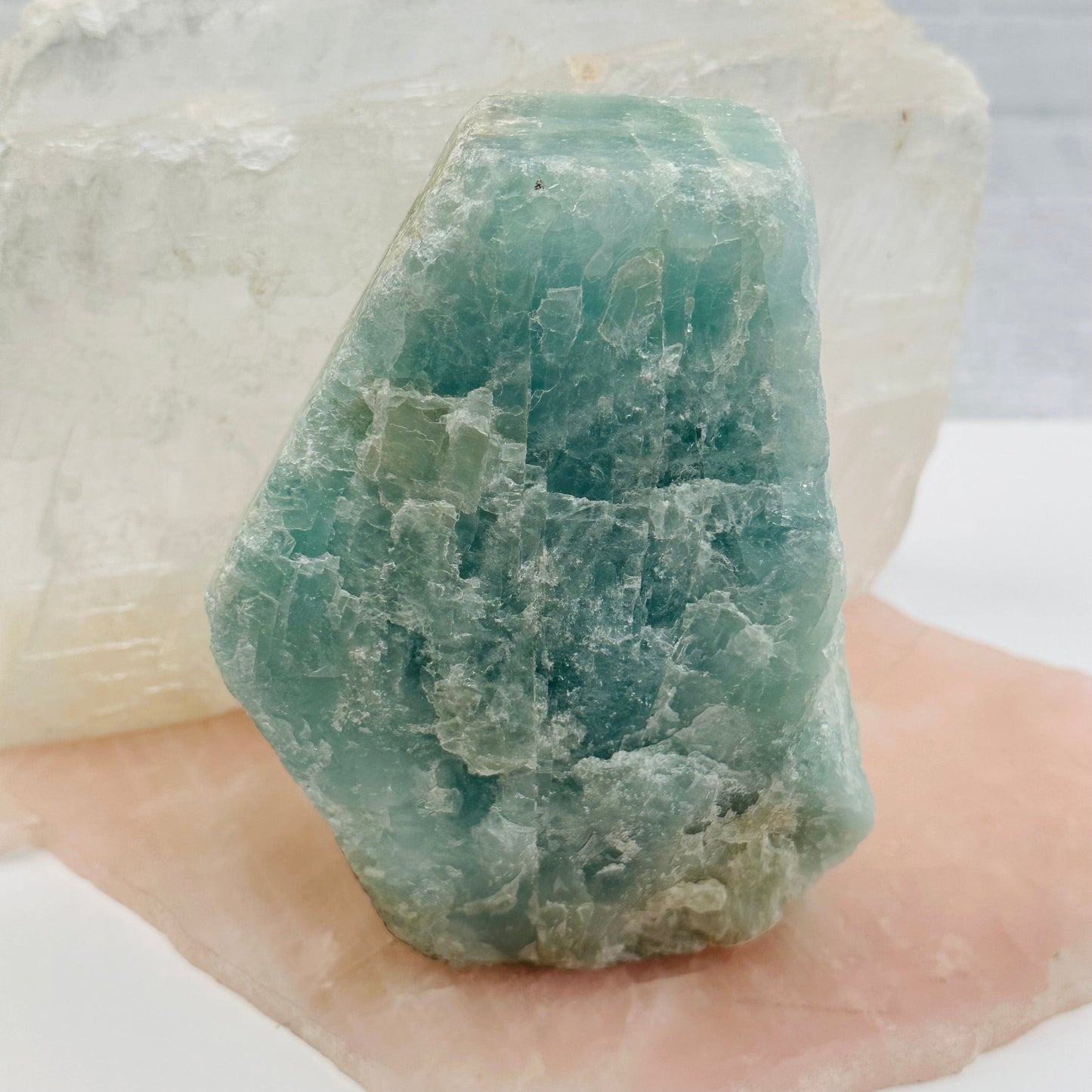Rough Aquamarine displayed as home decor