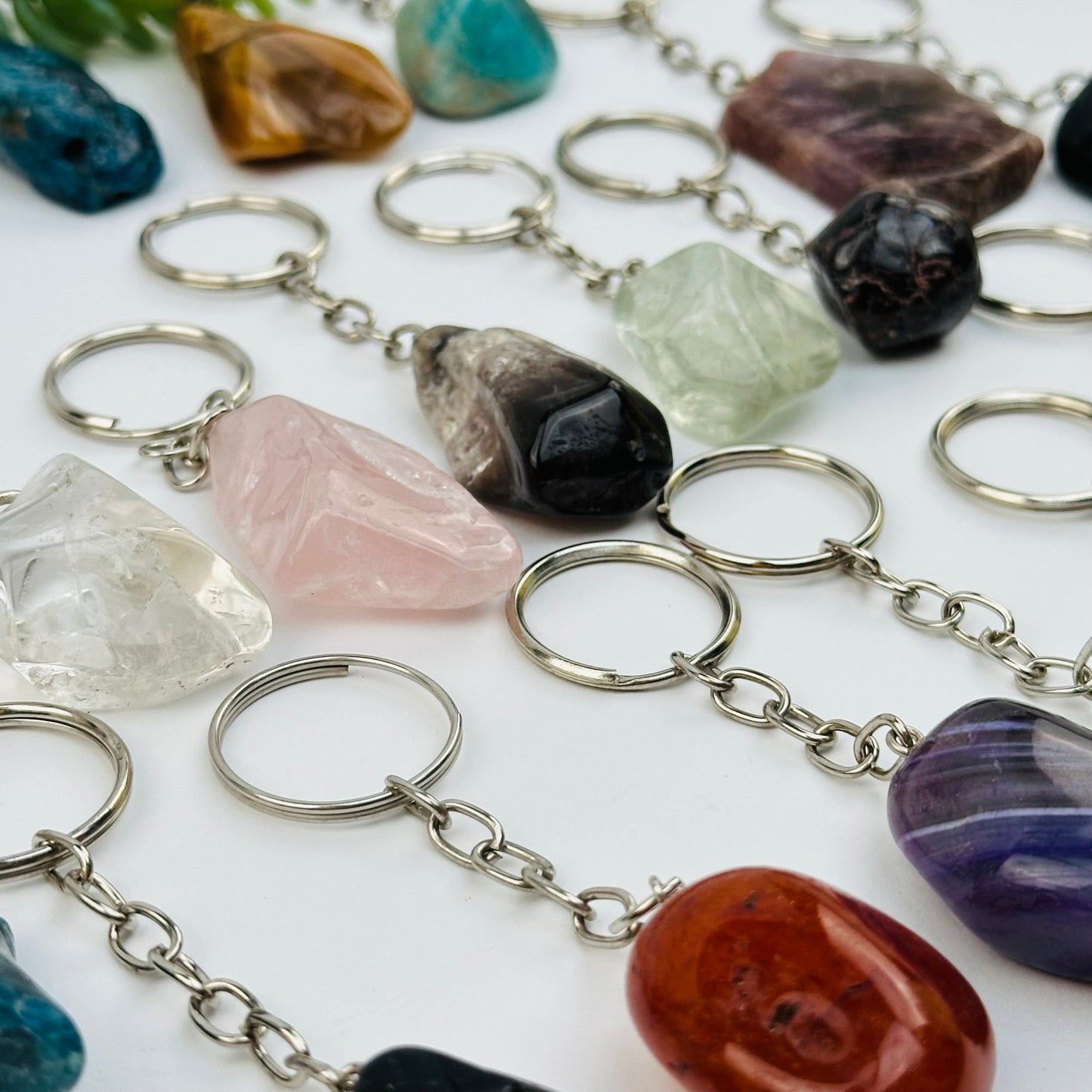 Tumbled Crystal Keychains – Energy You Can Carry