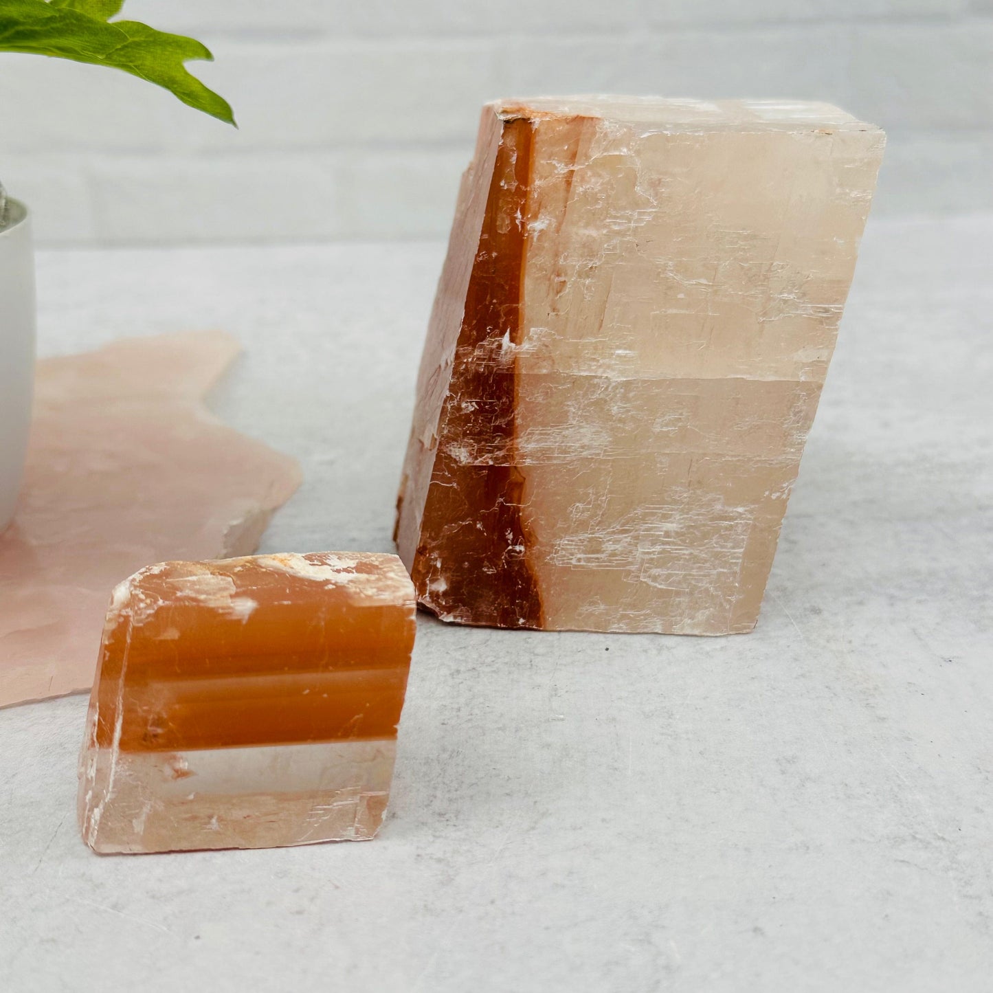 Optical Calcite - White/Red - displayed as home decor 