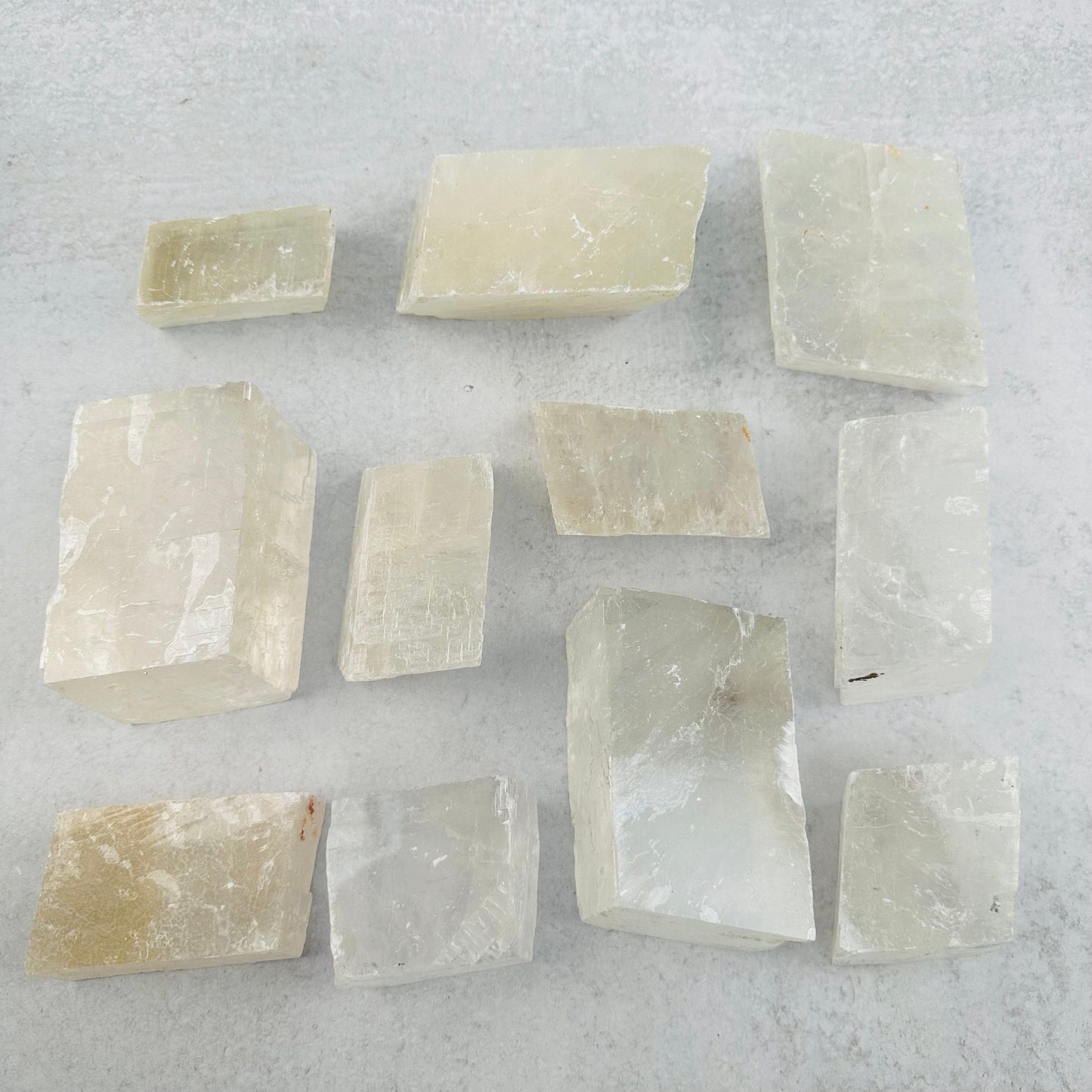 multiple pieces displayed to show the differences in the sizes 