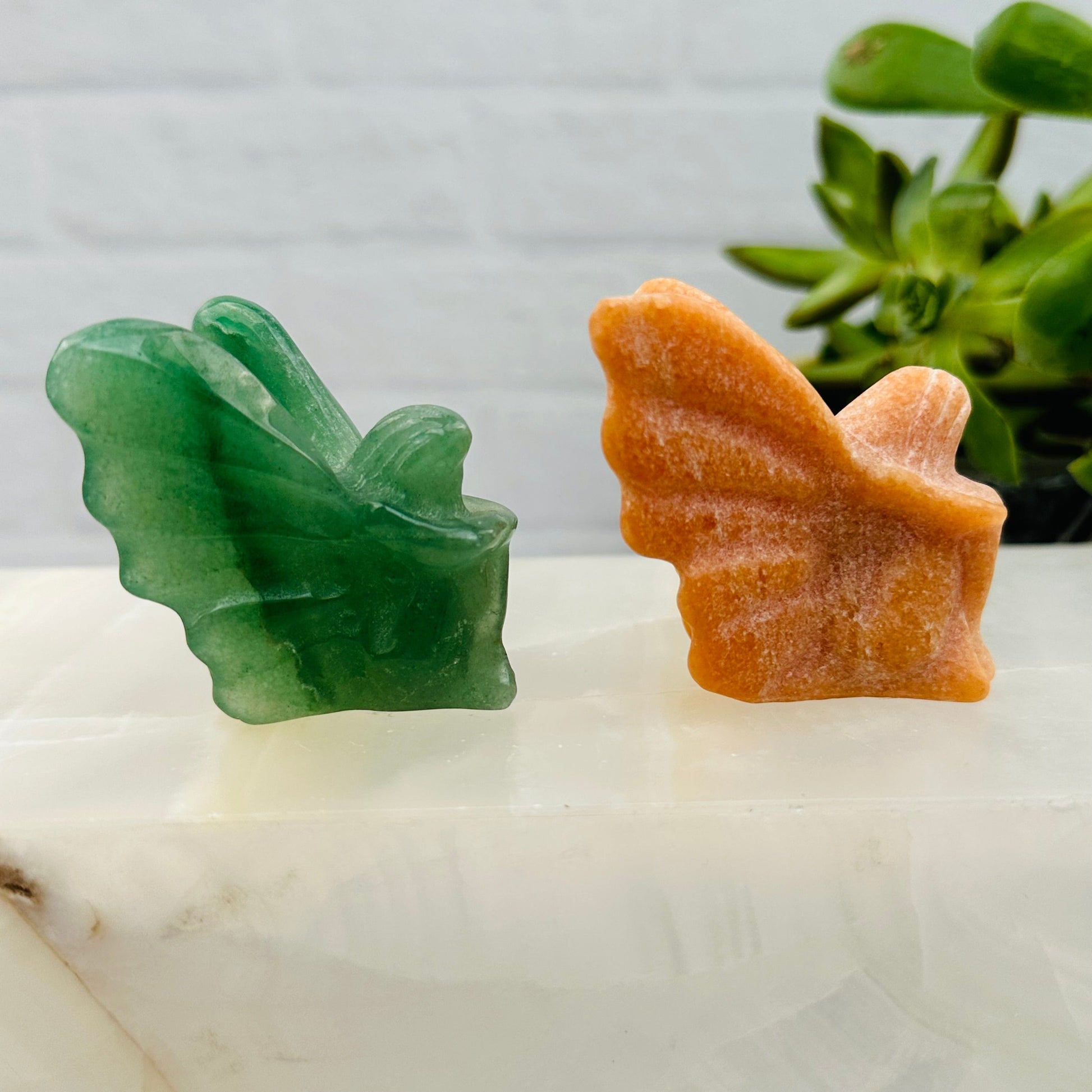 close up of the details on the carved gemstone fairies