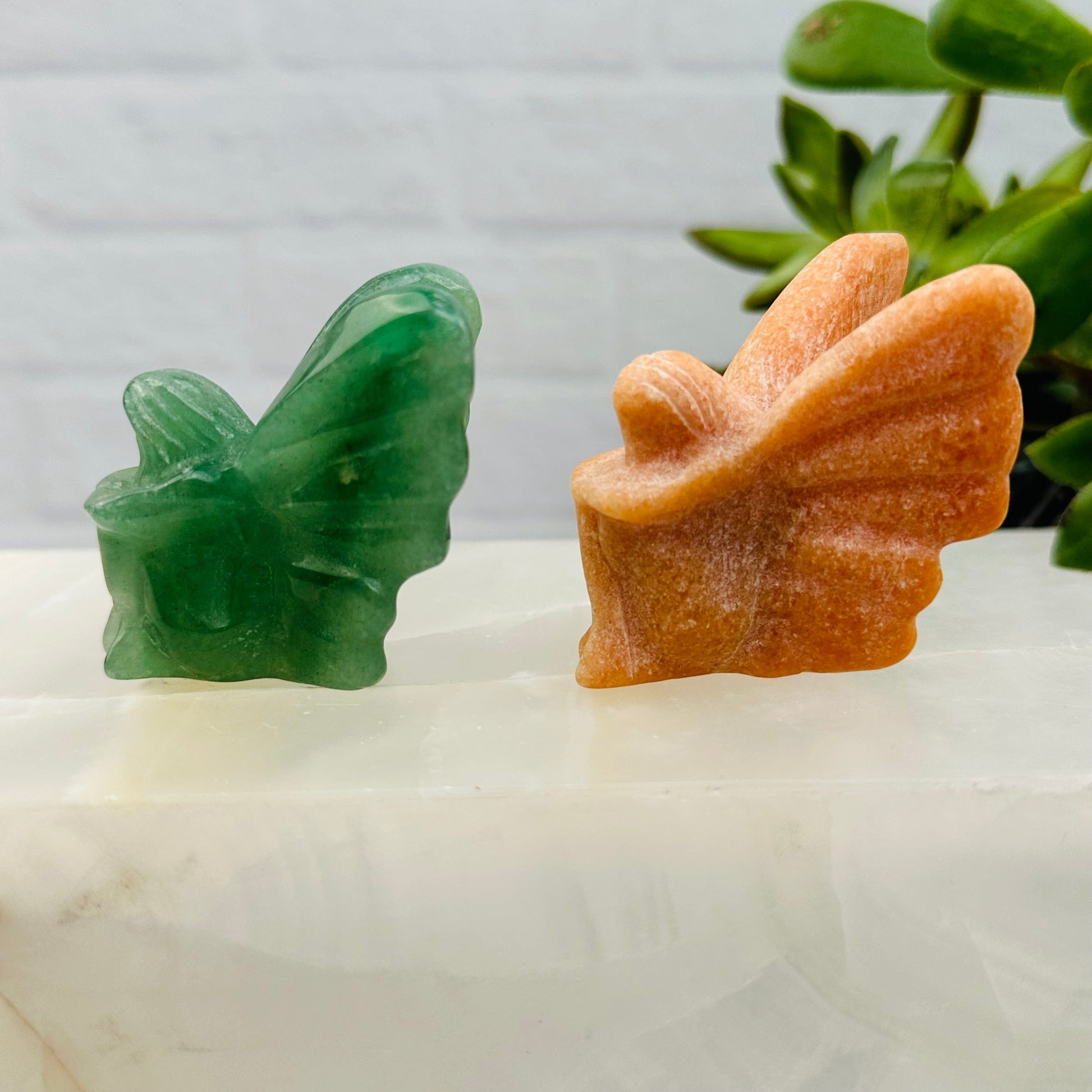 close up of the details on the carved gemstone fairies