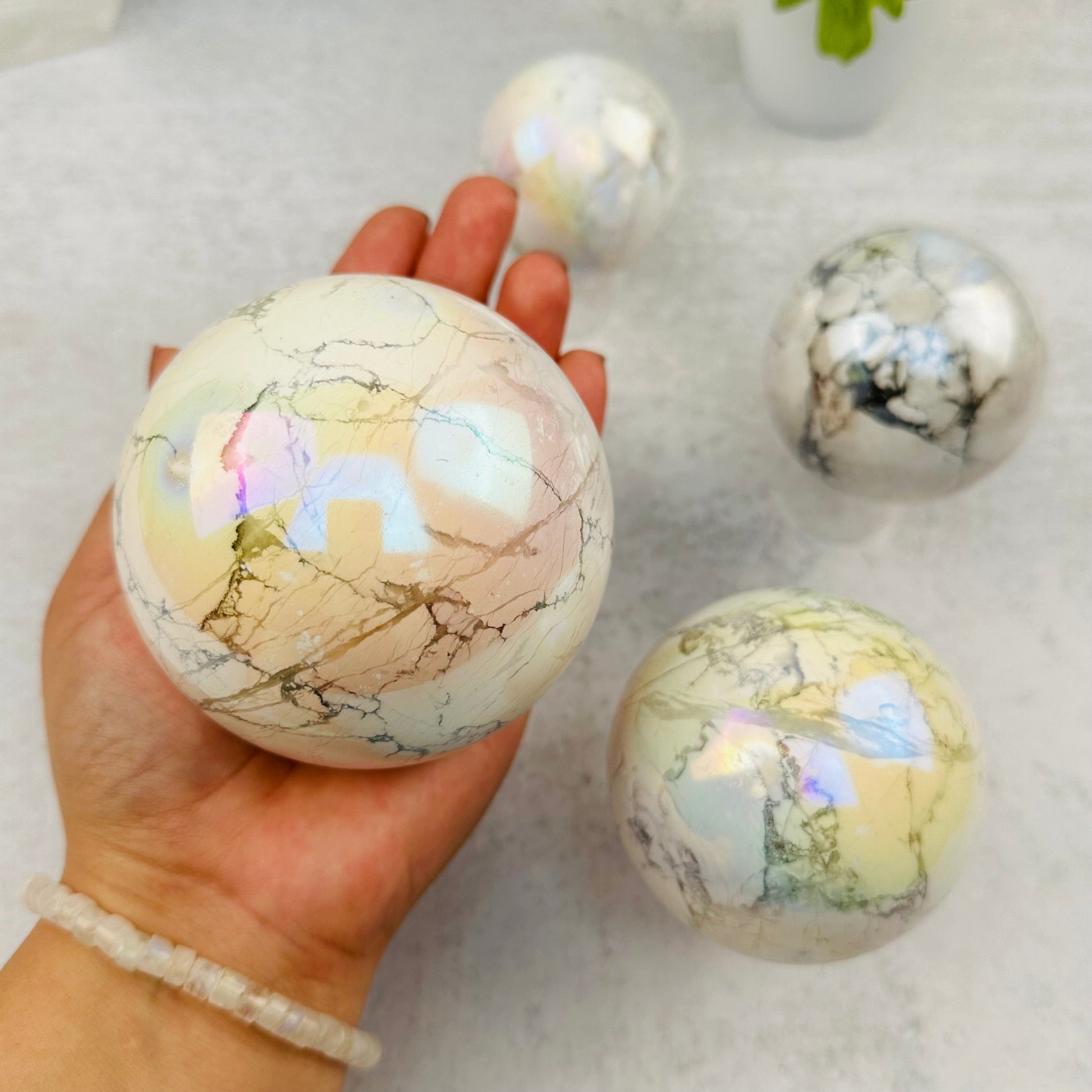 sphere in hand for size reference 