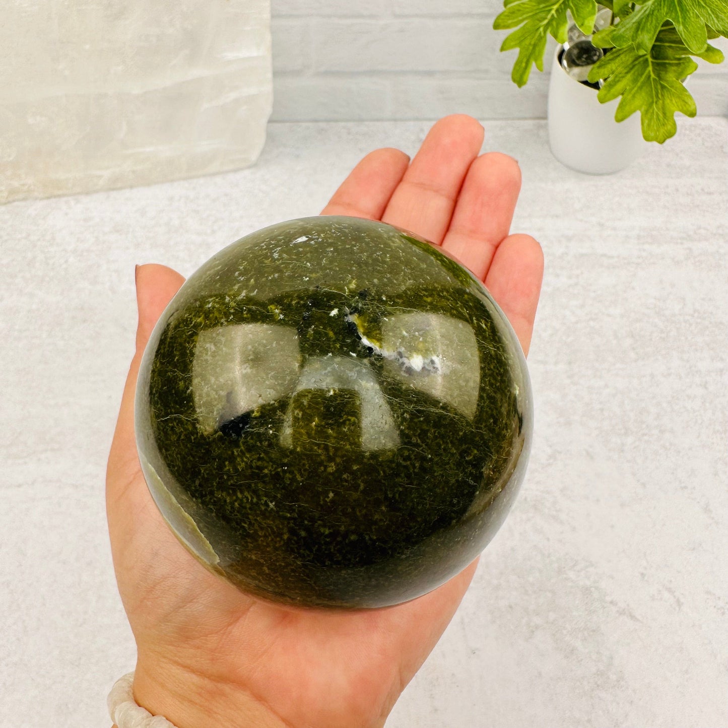 sphere in hand for size reference 