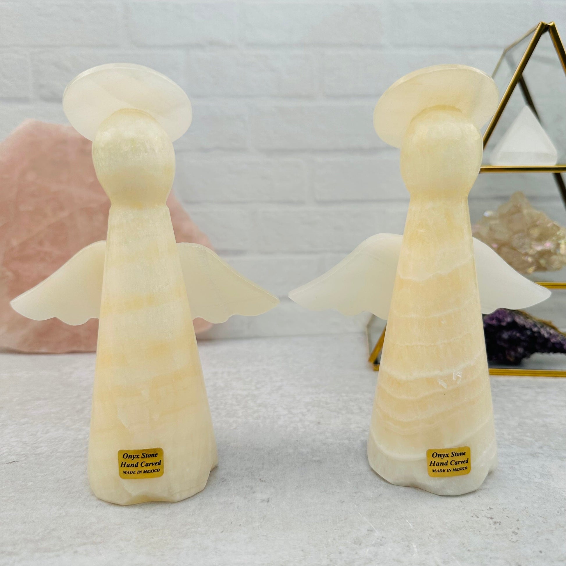angels displayed to show the differences in the gemstone types 