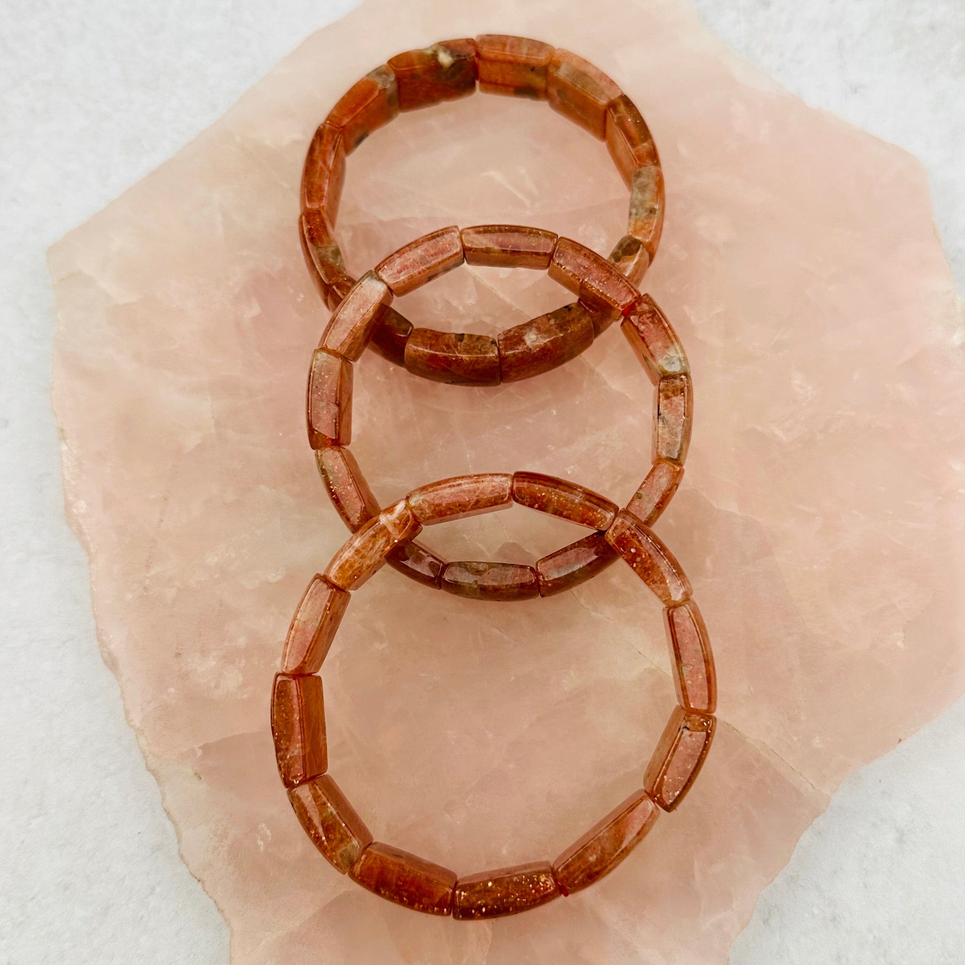 top view to show the thickness of the beads
