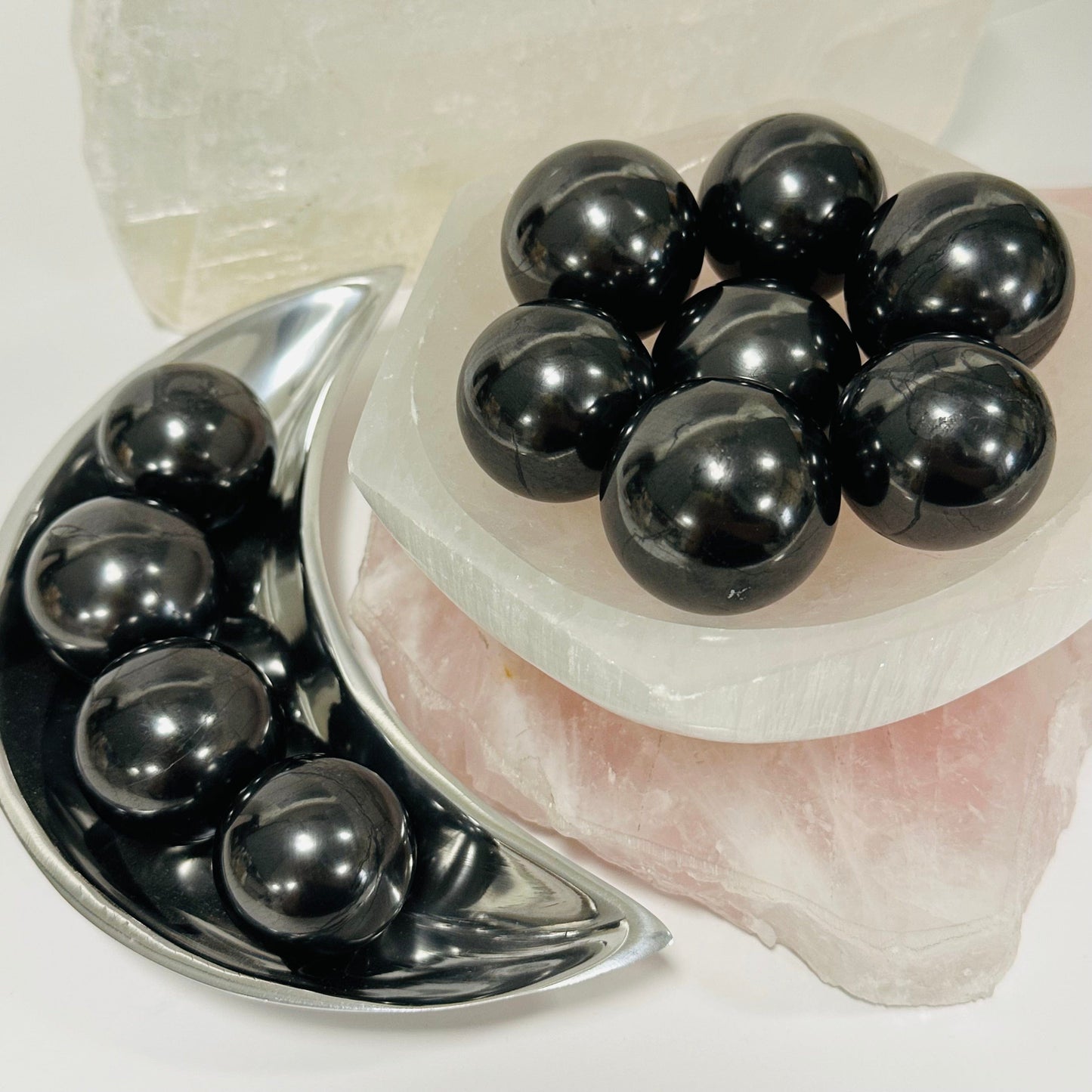 multiple spheres displayed to show the slight differences in the sizes 