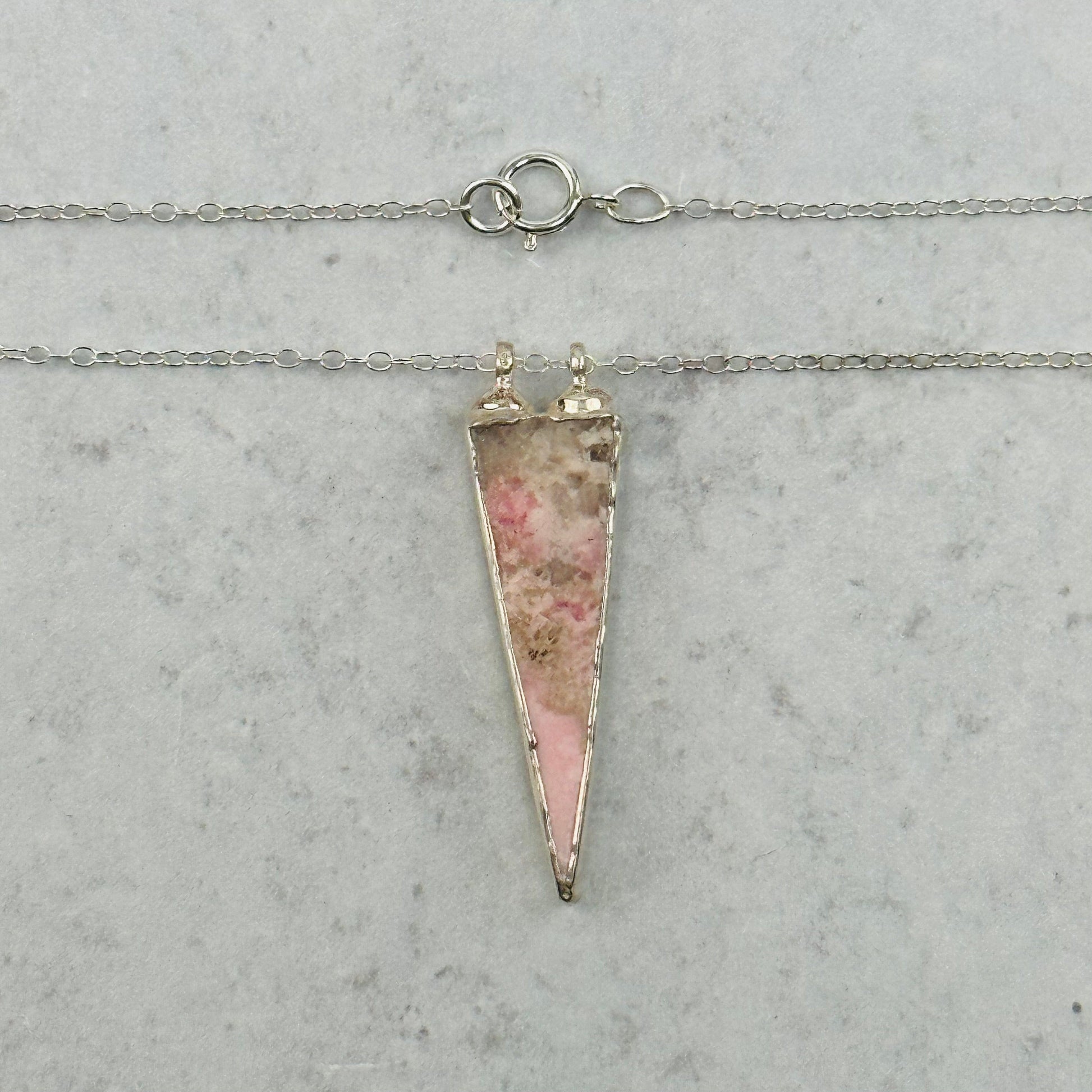 close up of the necklace clasp 
