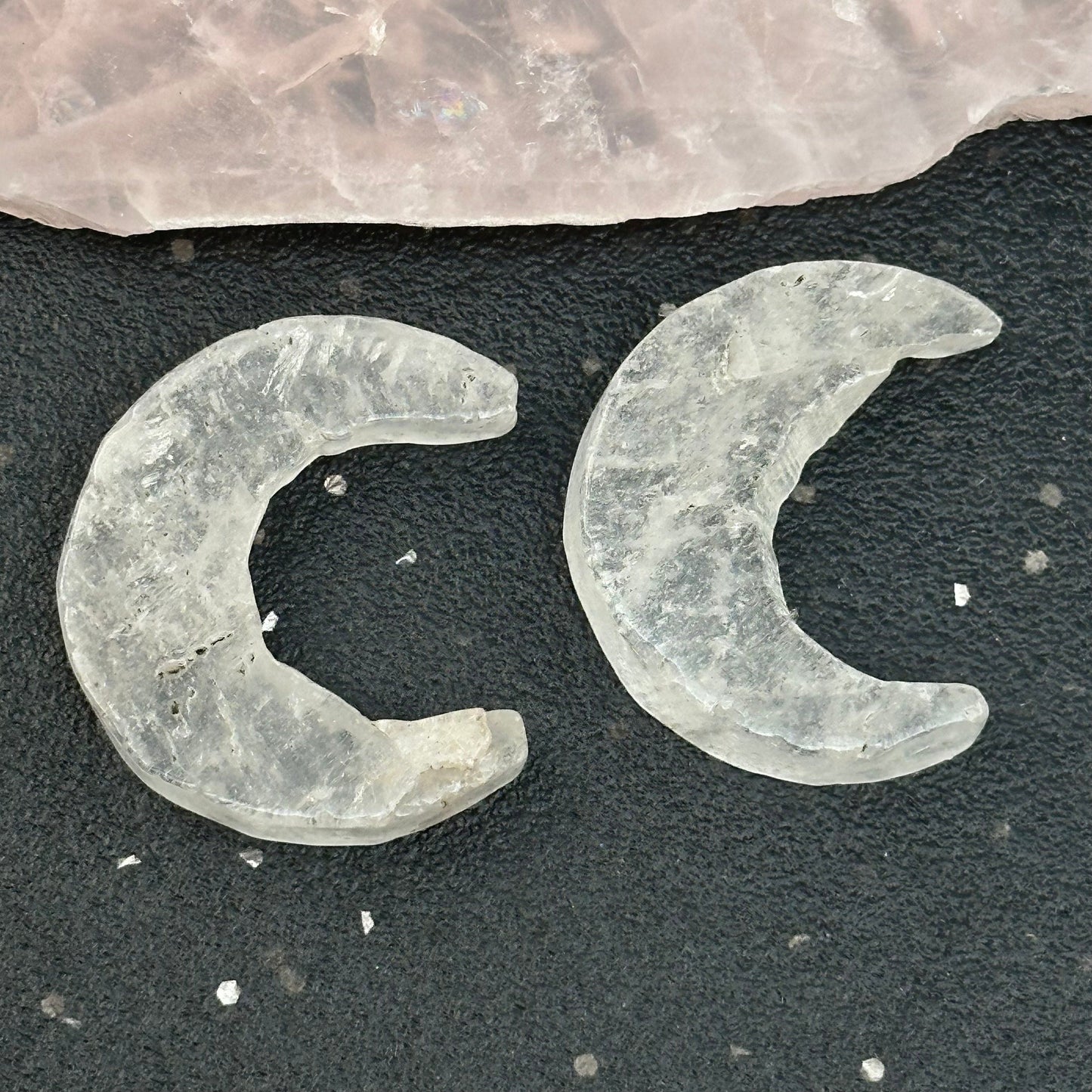 close up of the details on these crystal cabochons 