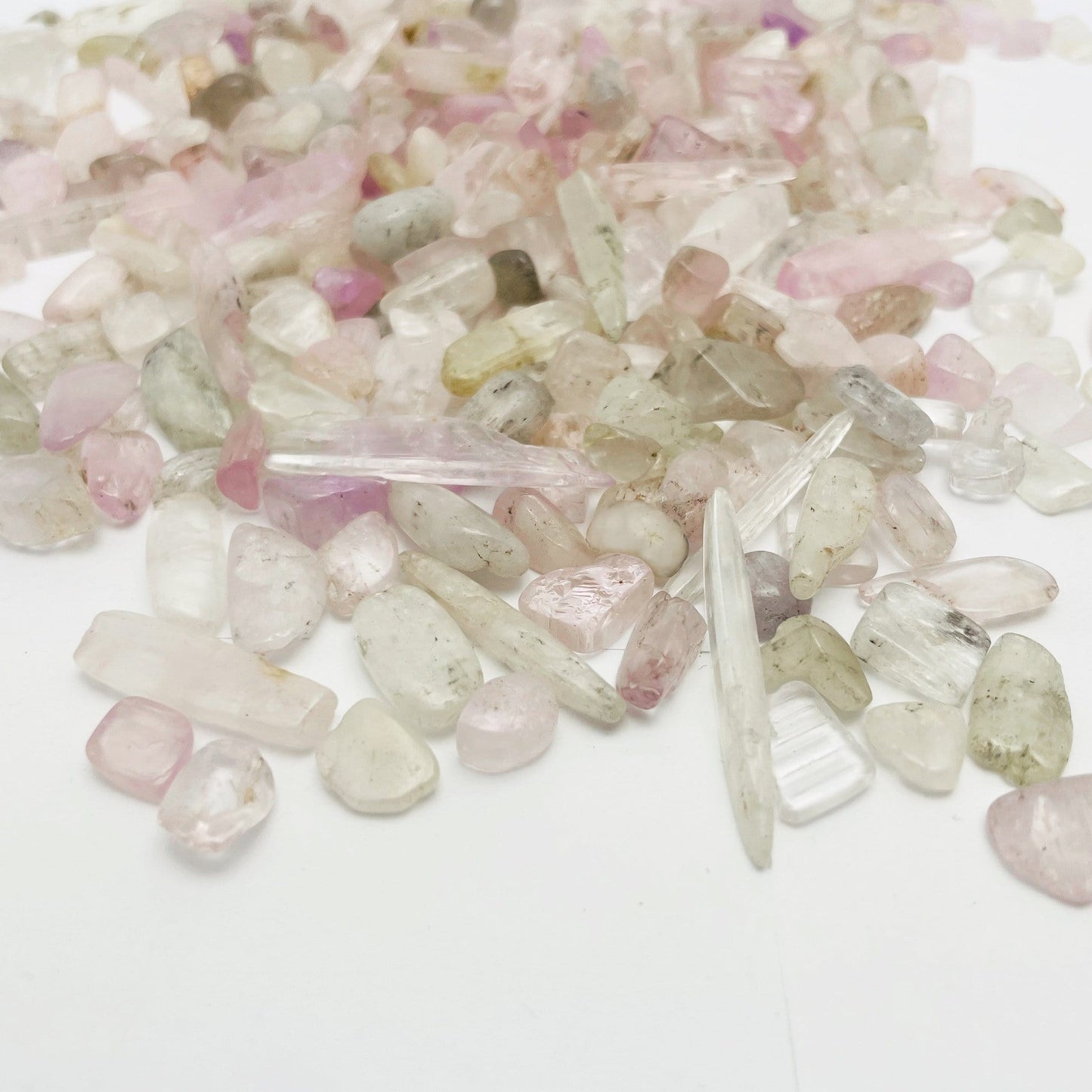 Kunzite 1lb Chips  close up