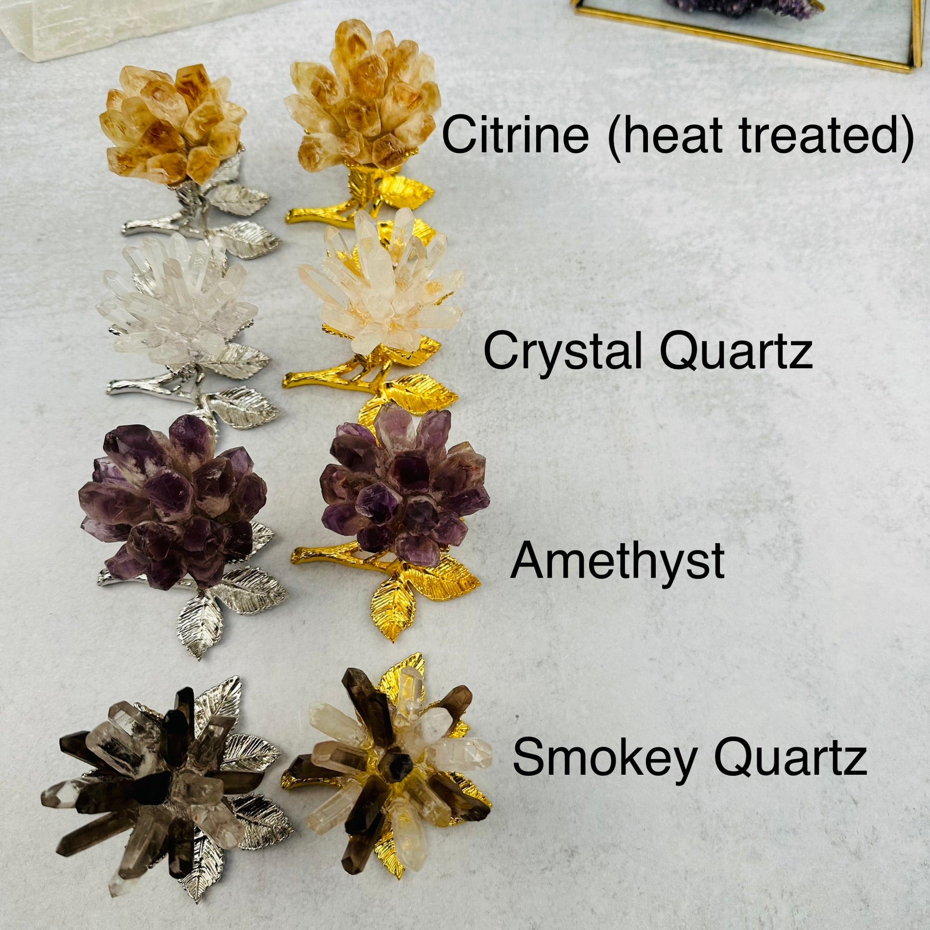 Gemstone Point Roses - You Choose Stone -