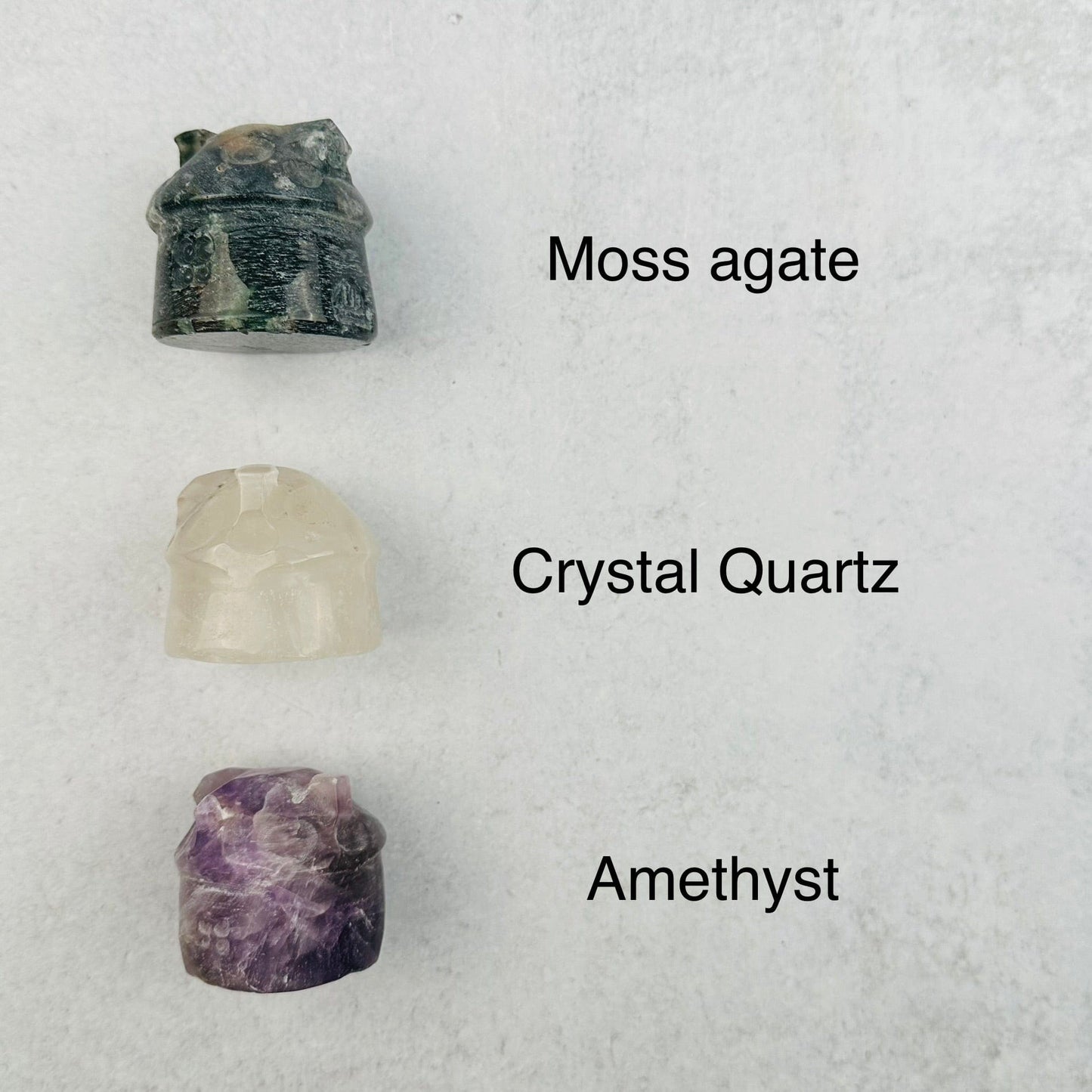 Carved Gemstone House - You Choose Stone -