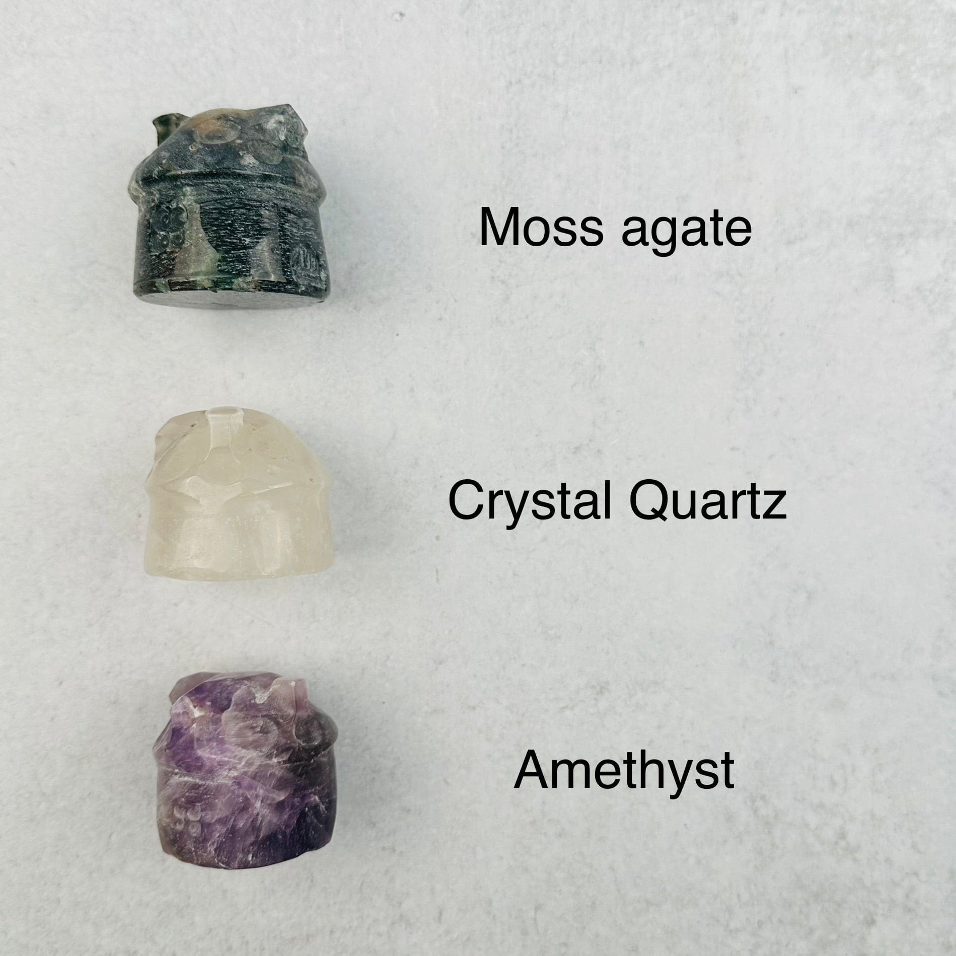 Carved Gemstone House - You Choose Stone -