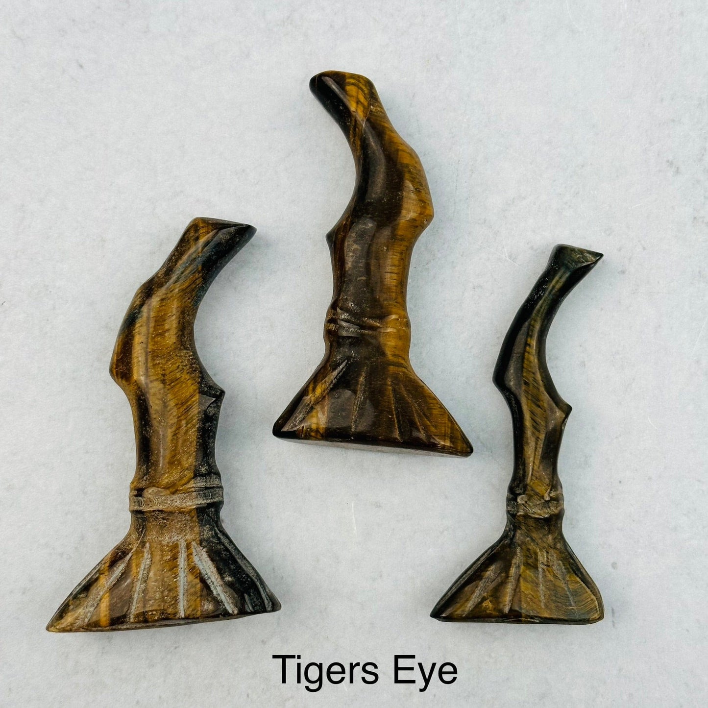 Carved Gemstone Broom available in tigers eye 