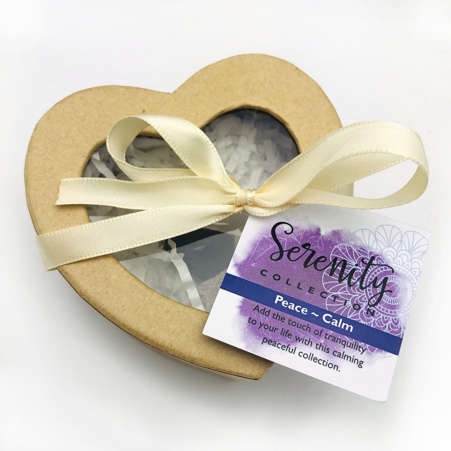 serenity heart box on white background
