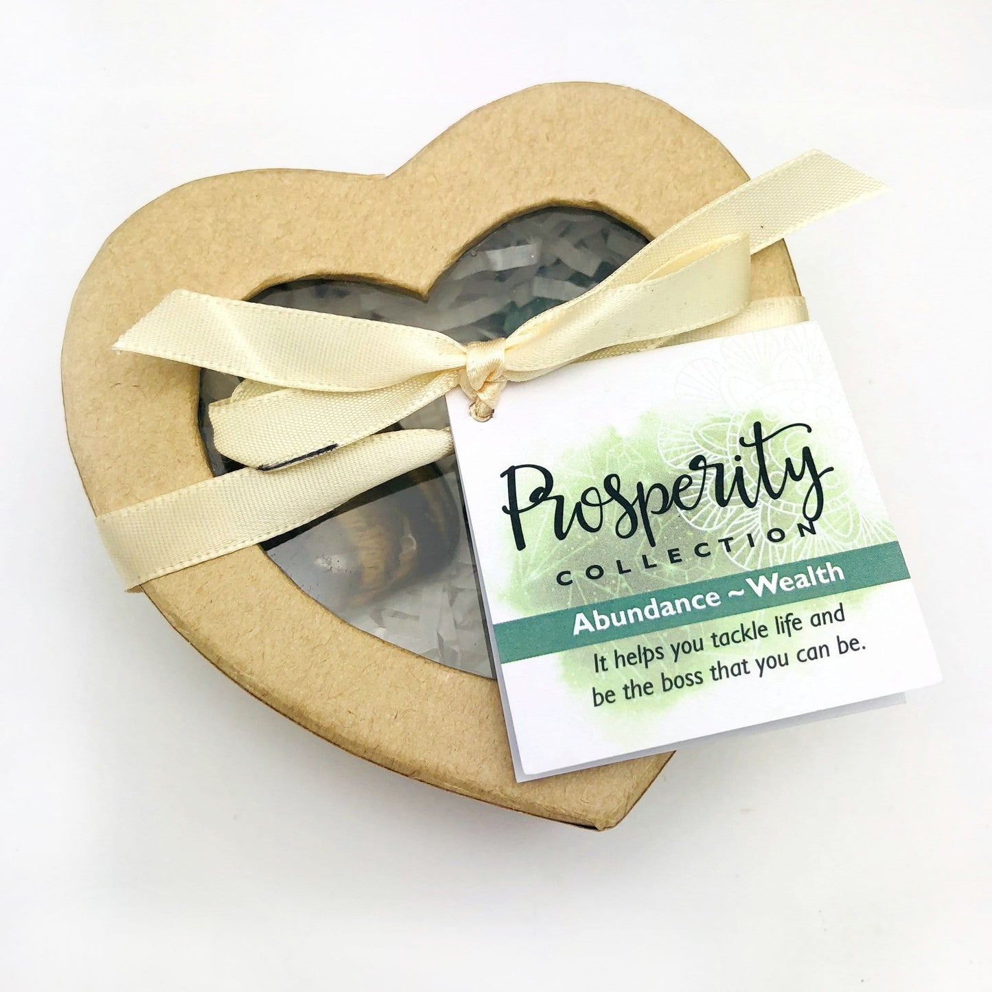top view of prosperity heart box