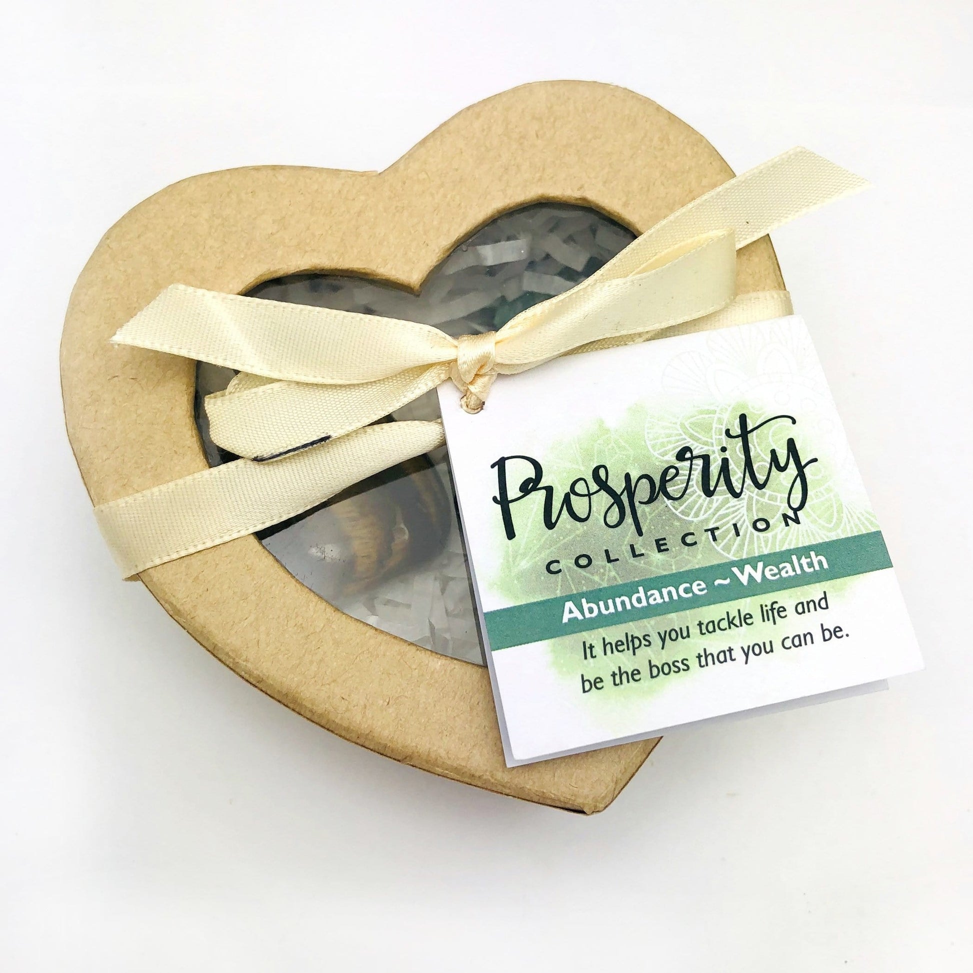 top view of prosperity heart box