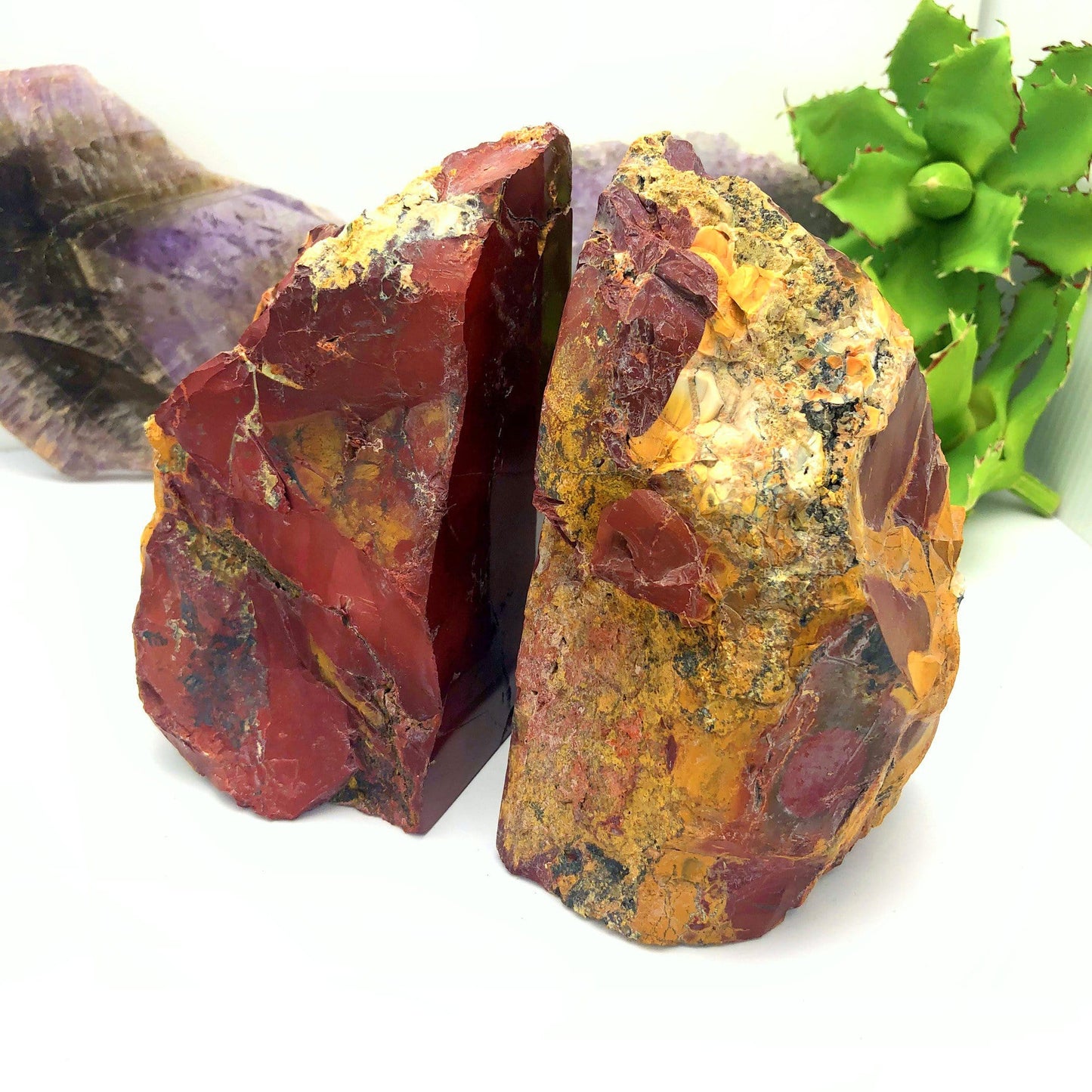 back of the Mookaite Bookend to show natural rough back
