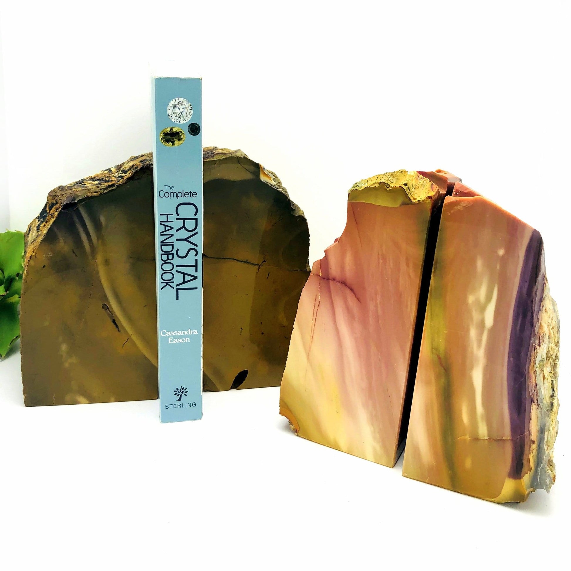 Brown and pink cream tones of the Mookaite Bookend sets