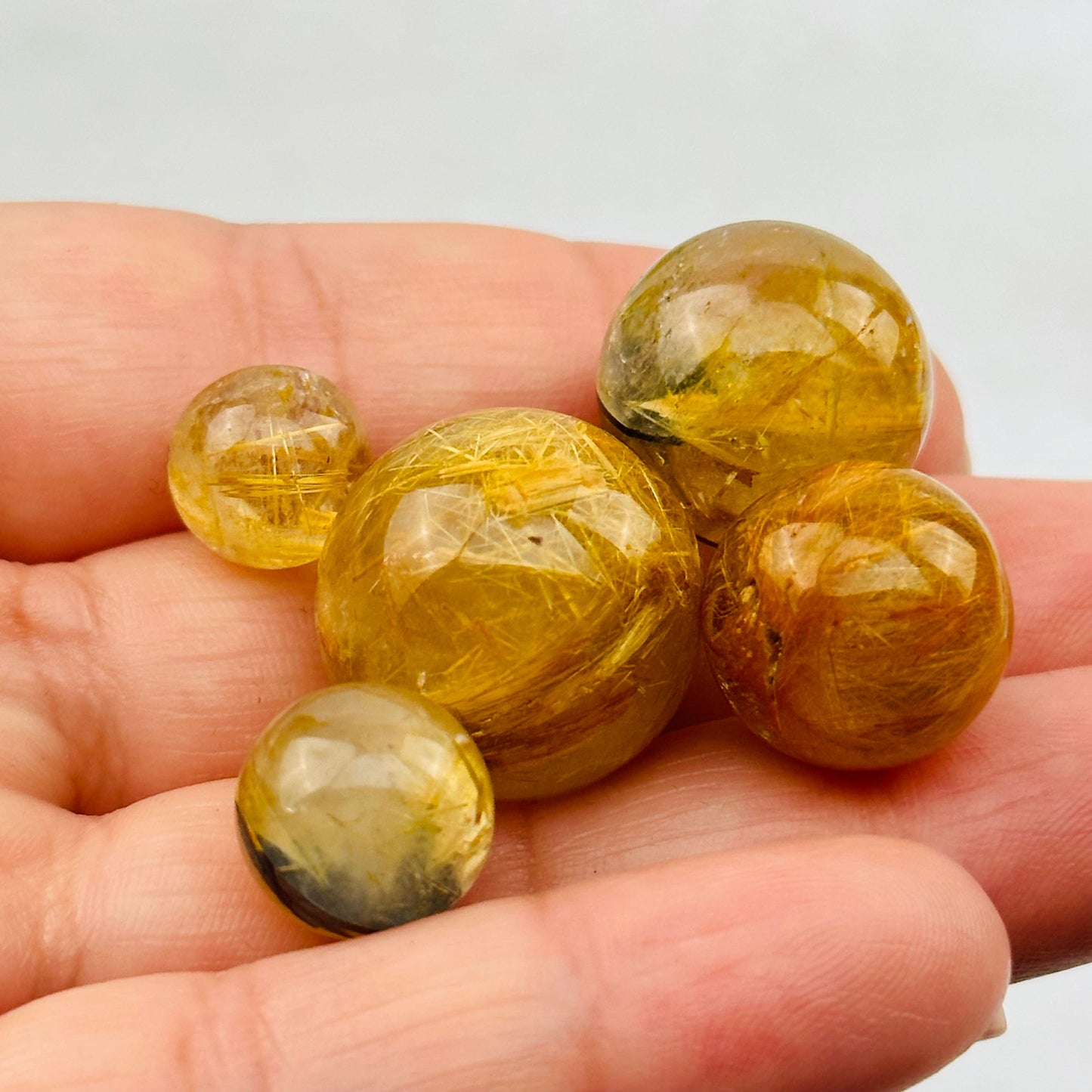close up of the details on these spheres 