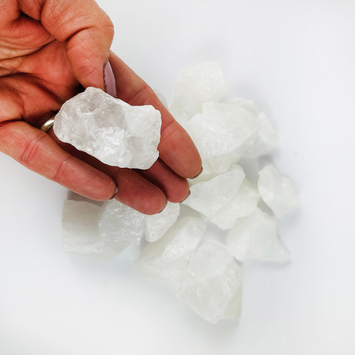 Crystal Quartz Rough Stones 1 lb bag Wholesale Bulk Crystals