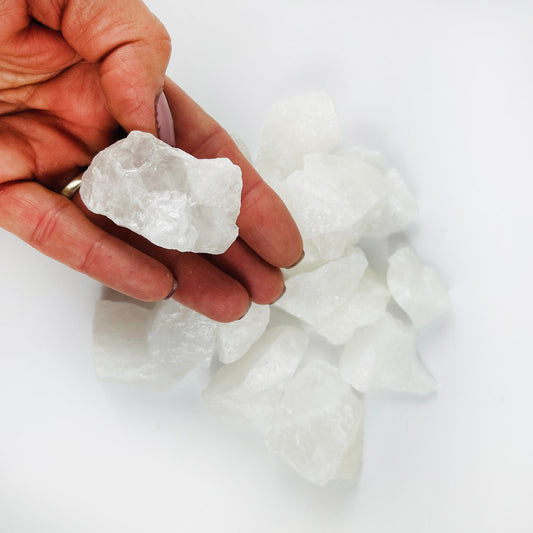 Crystal Quartz Rough Stones 1 lb bag Wholesale Bulk Crystals
