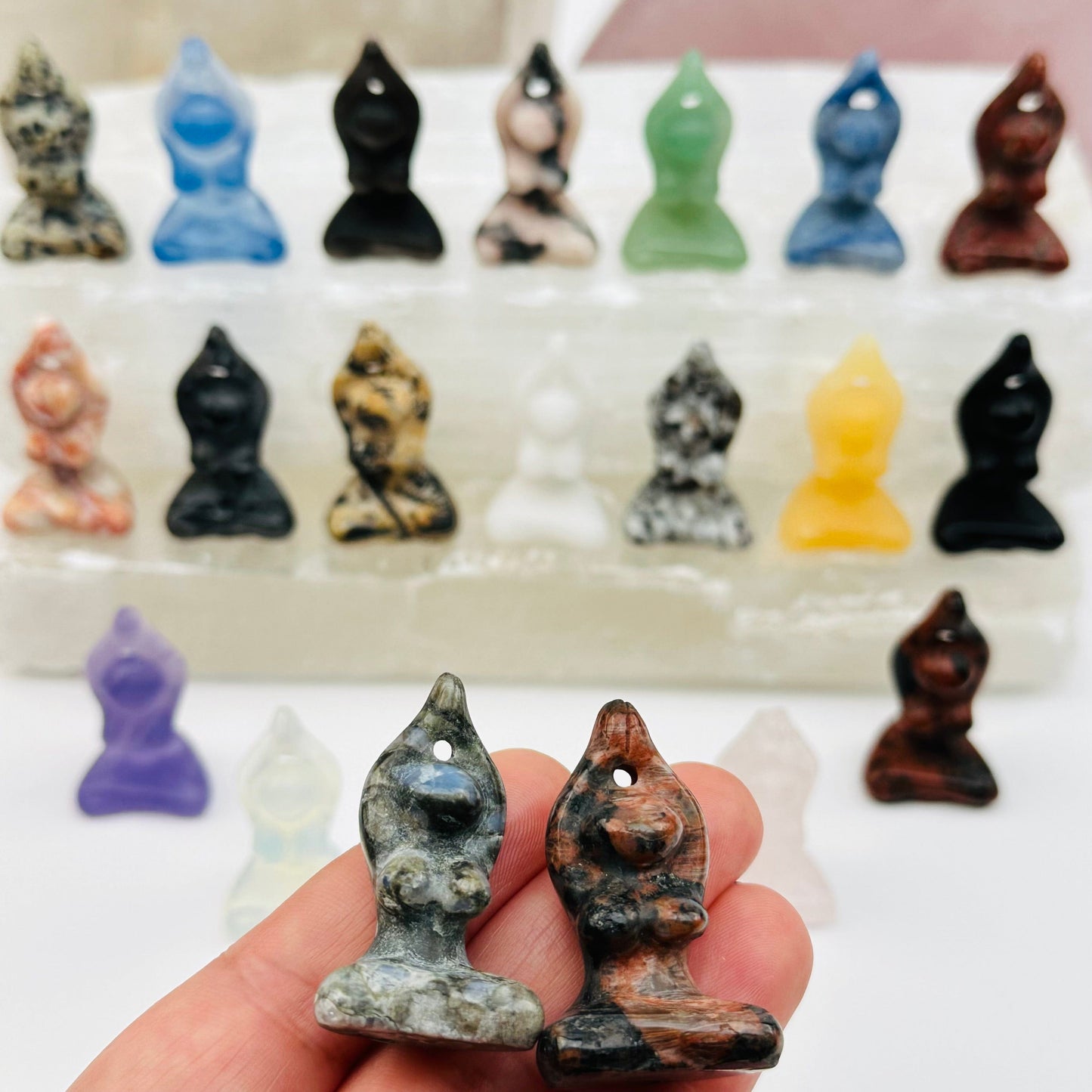 Gemstone Yoga Goddess - Personalize with Your Choice of Healing Stone