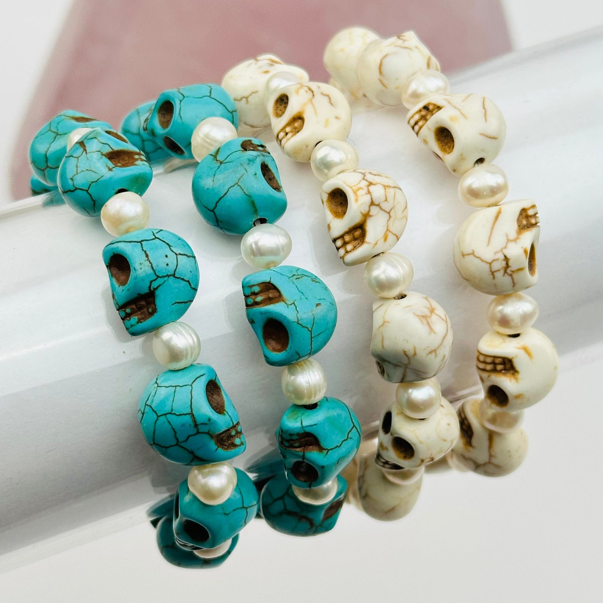 bracelets displayed to show the differences in the color shades