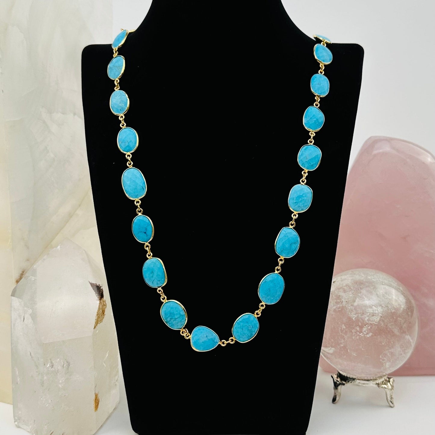 necklace available in turquoise howlite 