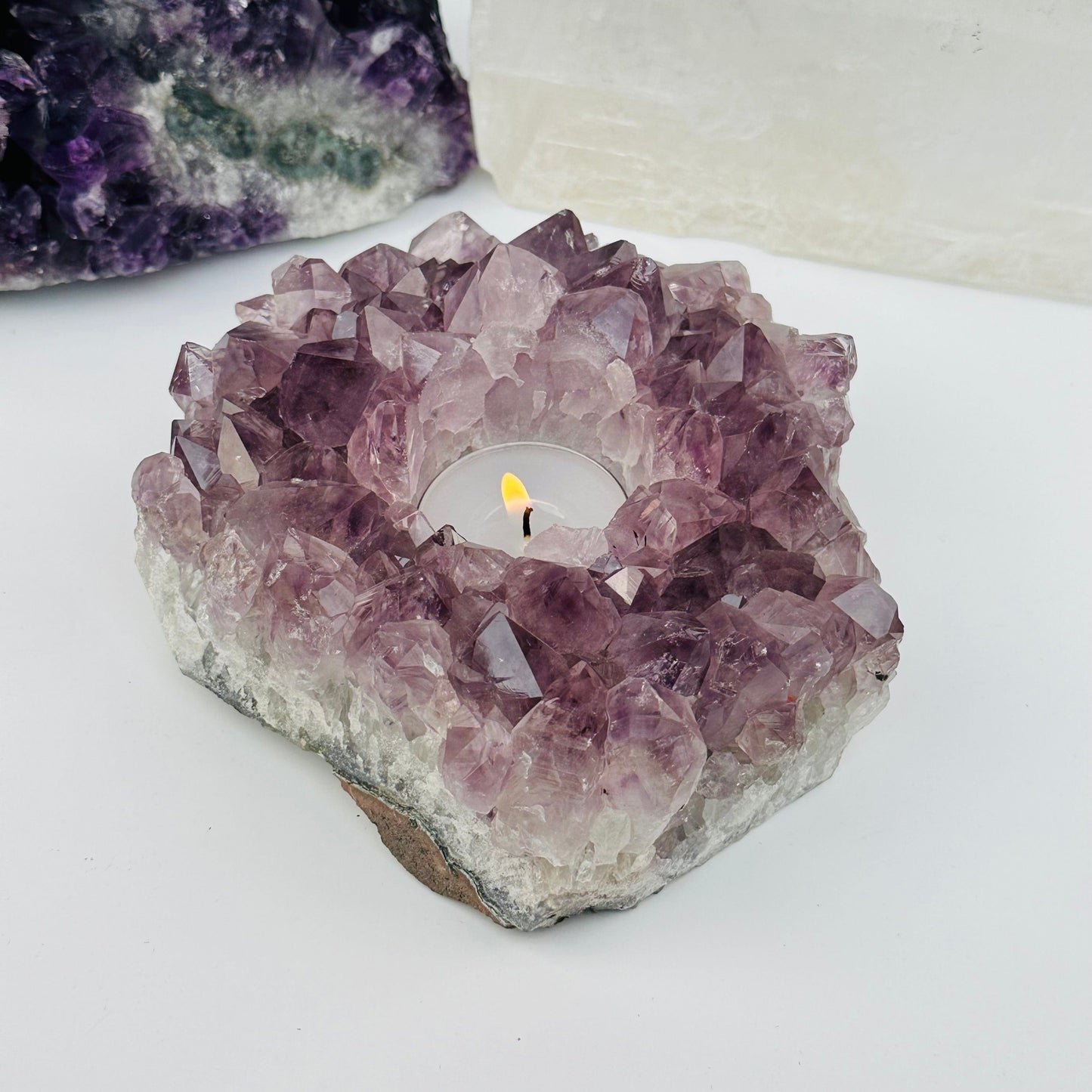 close up of the details on this candle holder 
