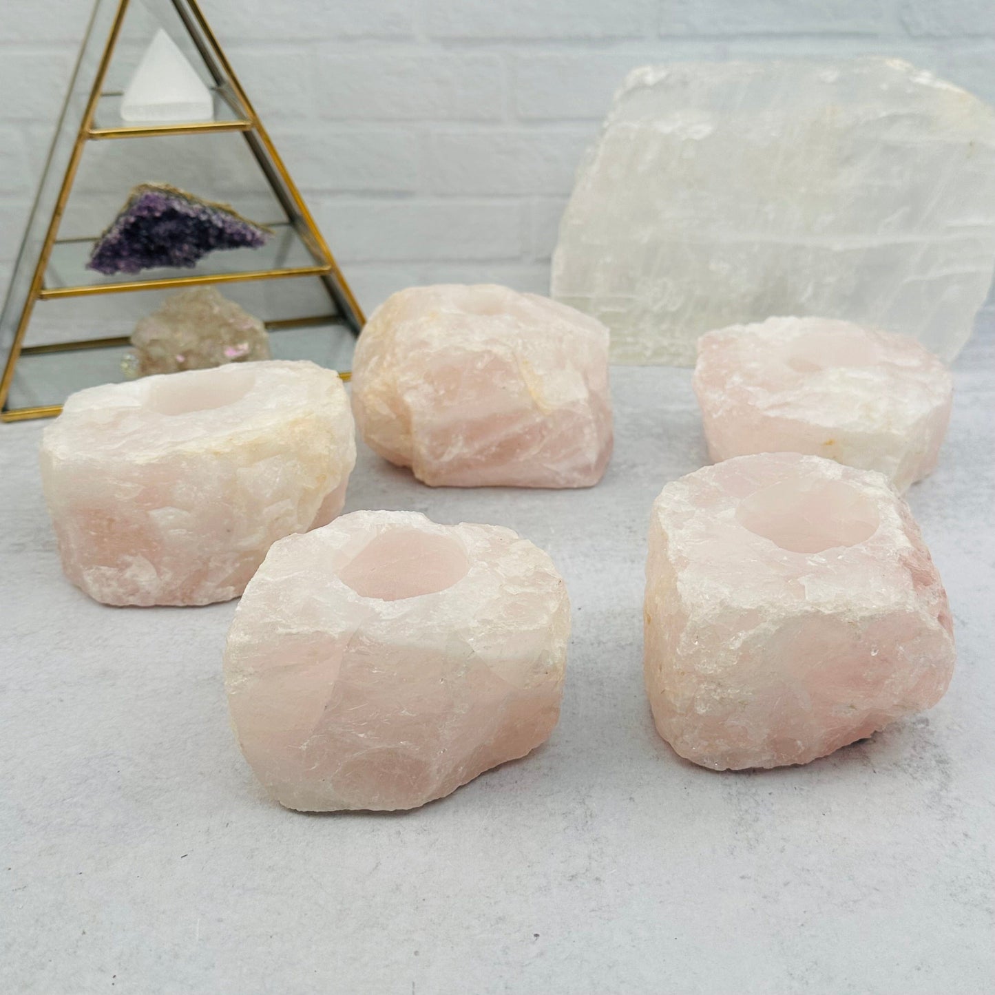 multiple candle holders displayed to show the differences in the sizes 