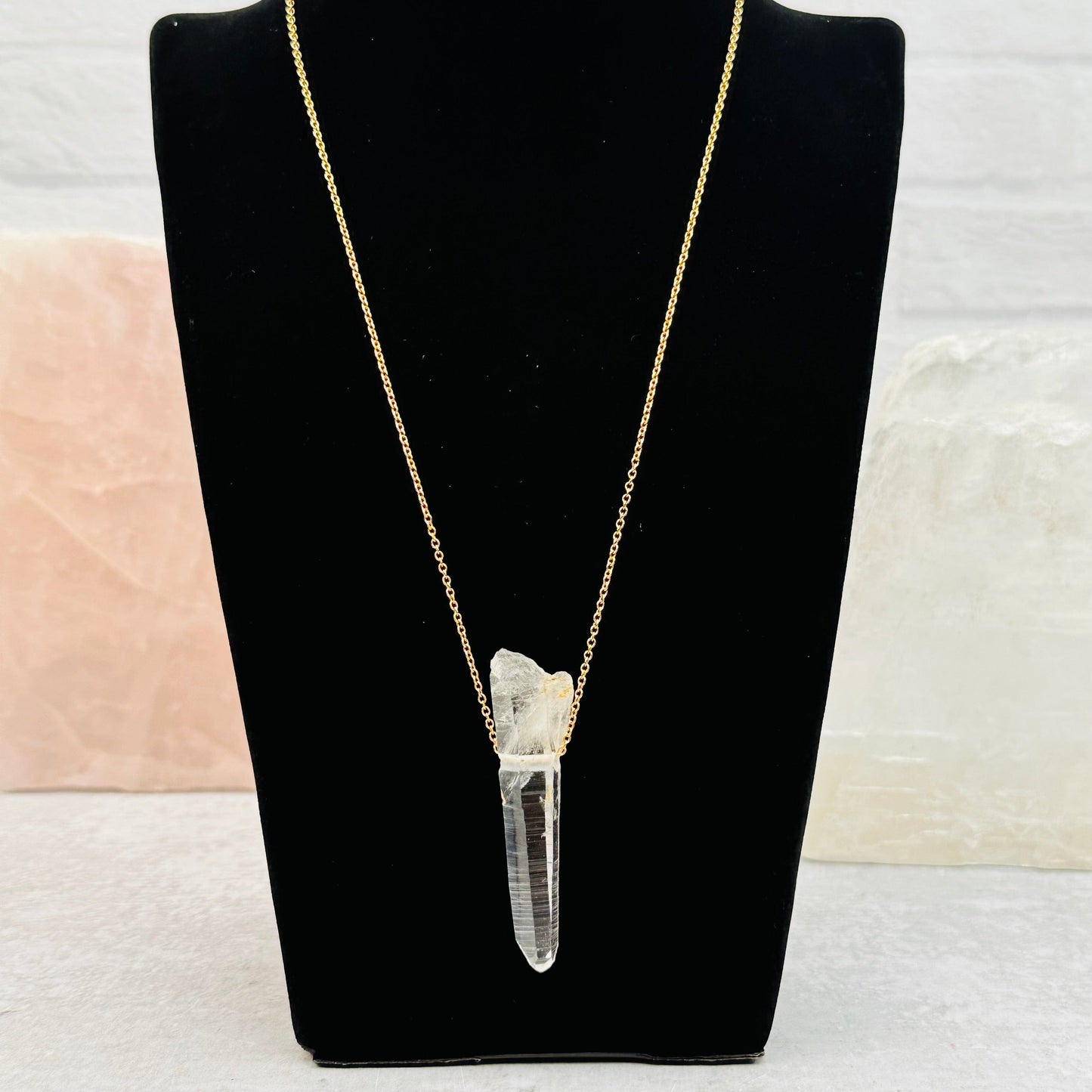 necklace displayed to show how it hangs