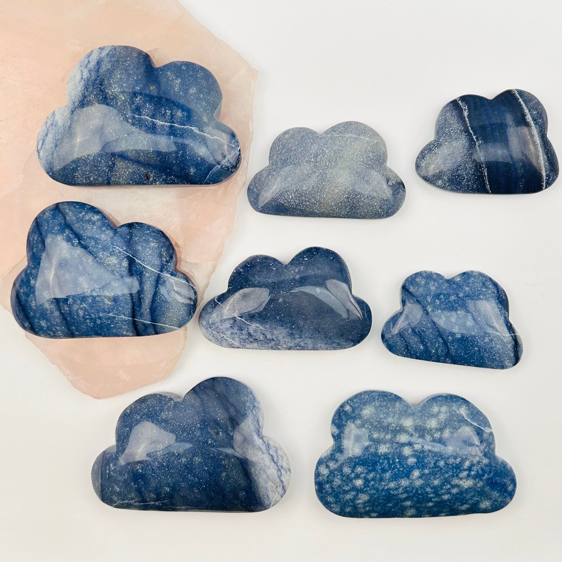multiple clouds displayed to show the differences in the color shades and sizes 