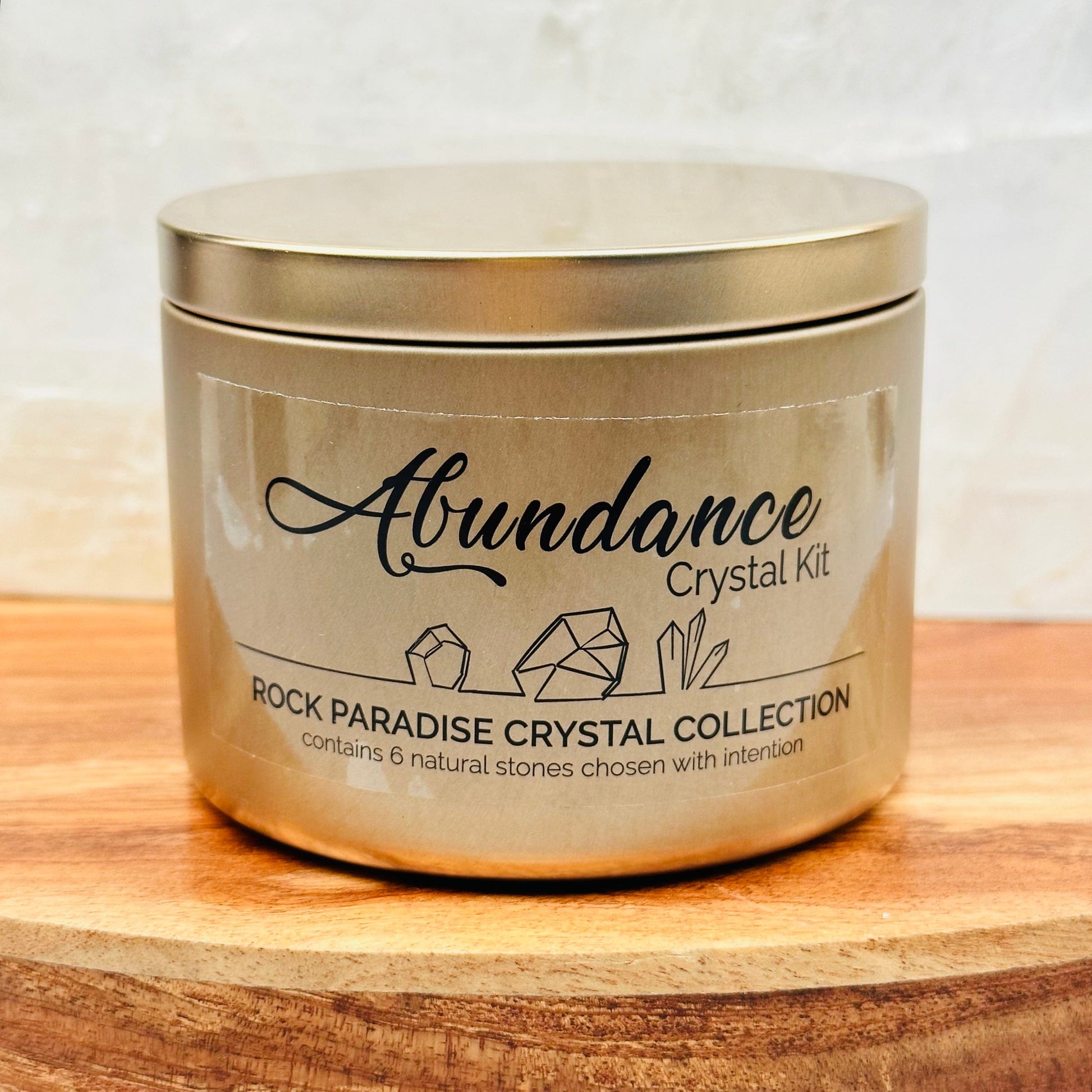 abundance crystal kit displayed as home decor 