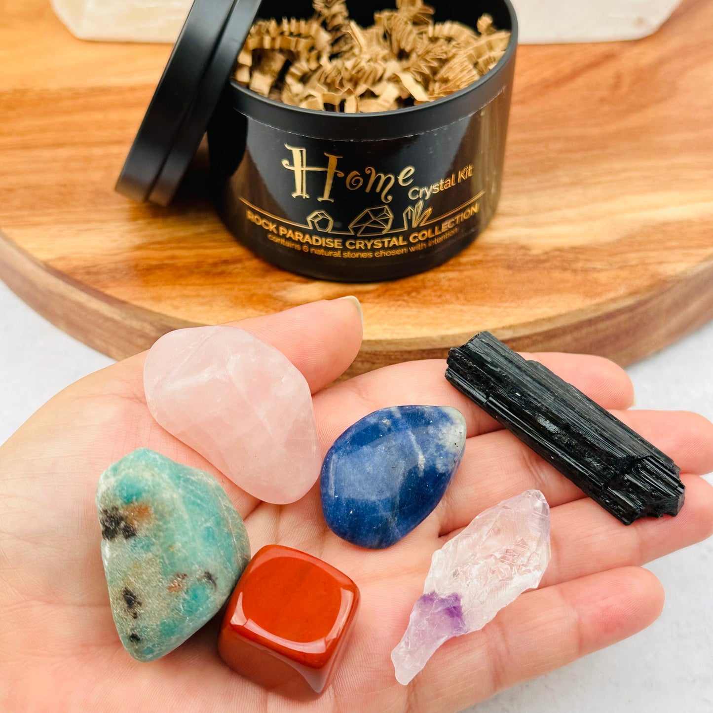 crystals in hand for size reference 