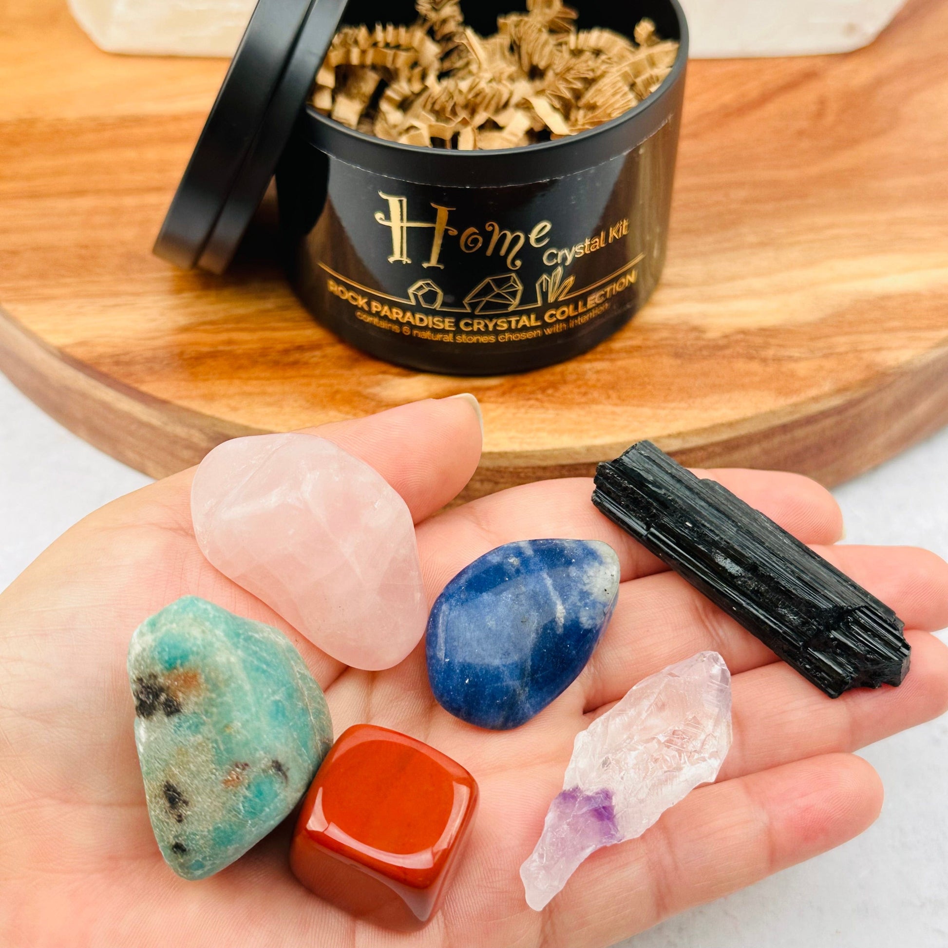 crystals in hand for size reference 